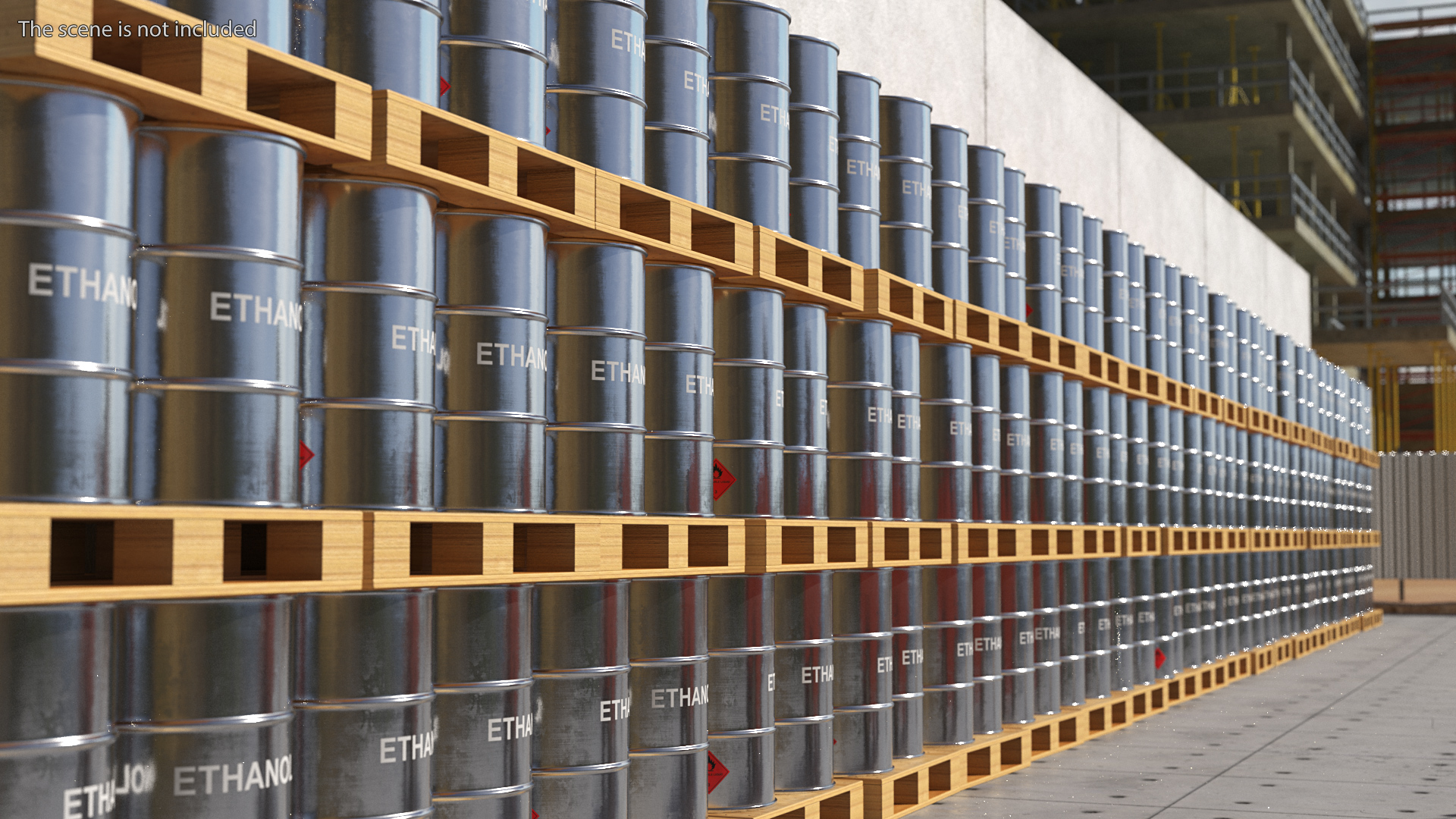 3D model Ethanol Metal Barrel