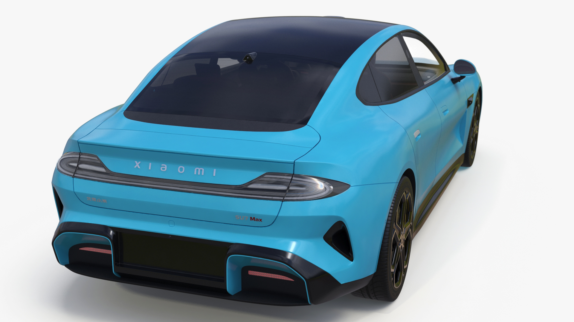 3D model Electric Car Xiaomi SU7 EV Car 2023 Aqua Blue