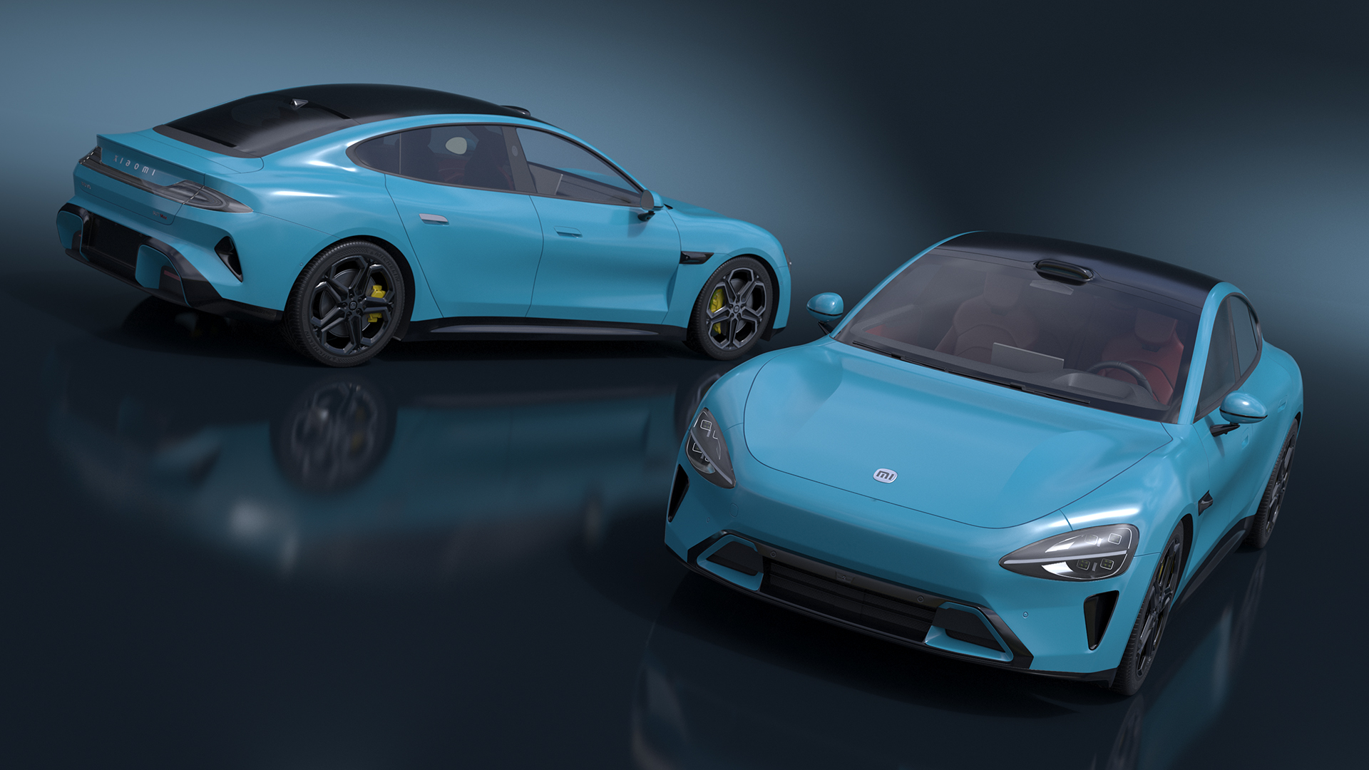 3D model Electric Car Xiaomi SU7 EV Car 2023 Aqua Blue