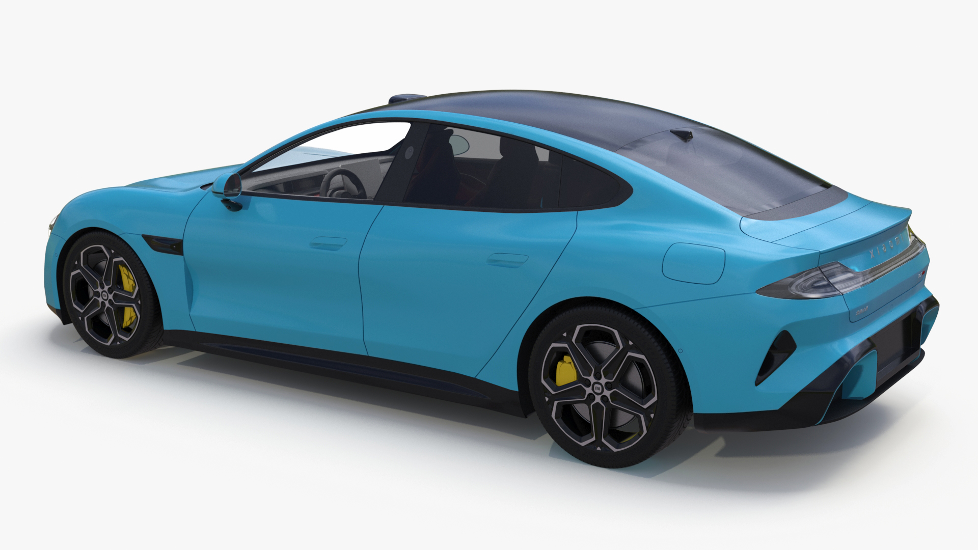 3D model Electric Car Xiaomi SU7 EV Car 2023 Aqua Blue