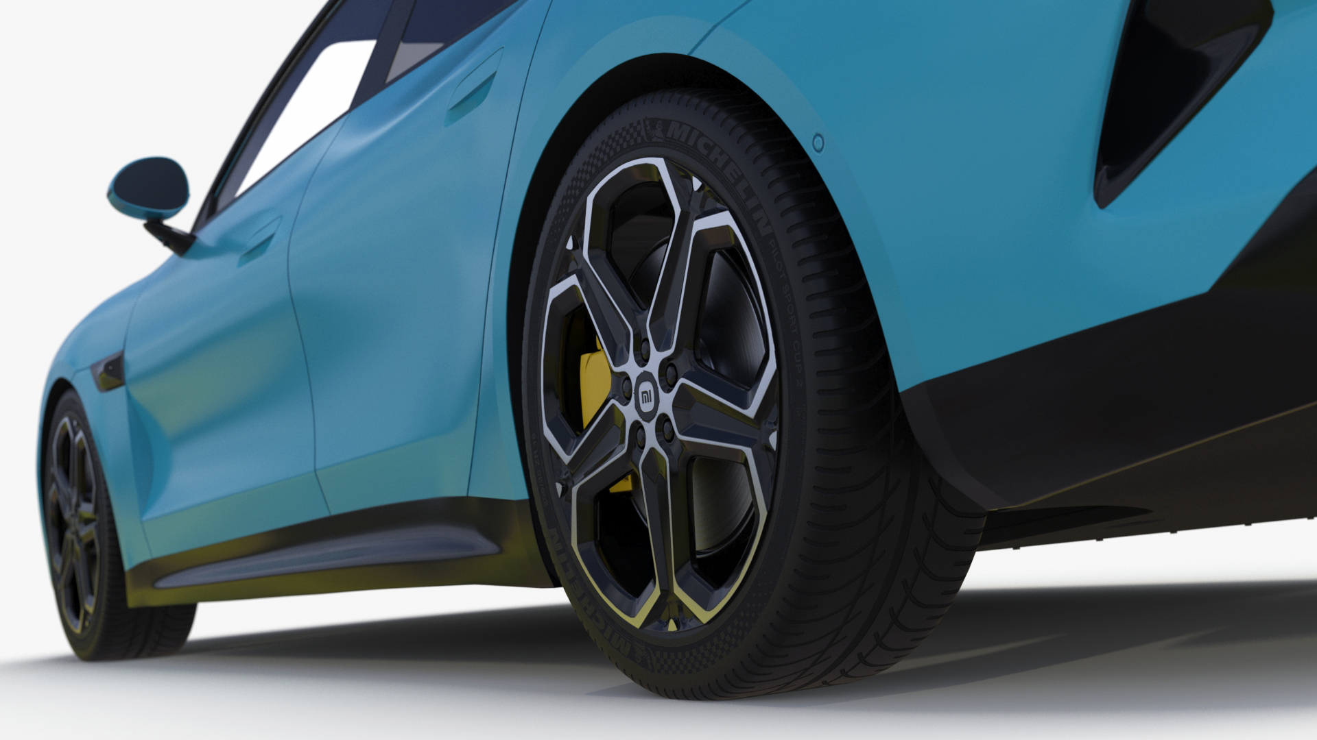 3D model Electric Car Xiaomi SU7 EV Car 2023 Aqua Blue