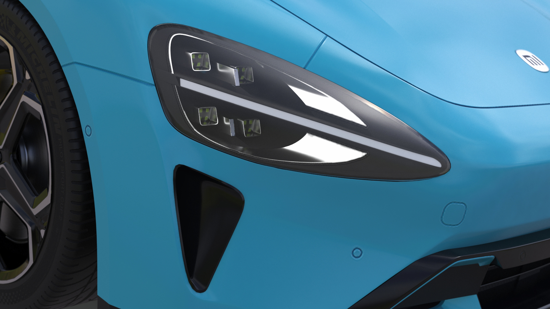 3D model Electric Car Xiaomi SU7 EV Car 2023 Aqua Blue