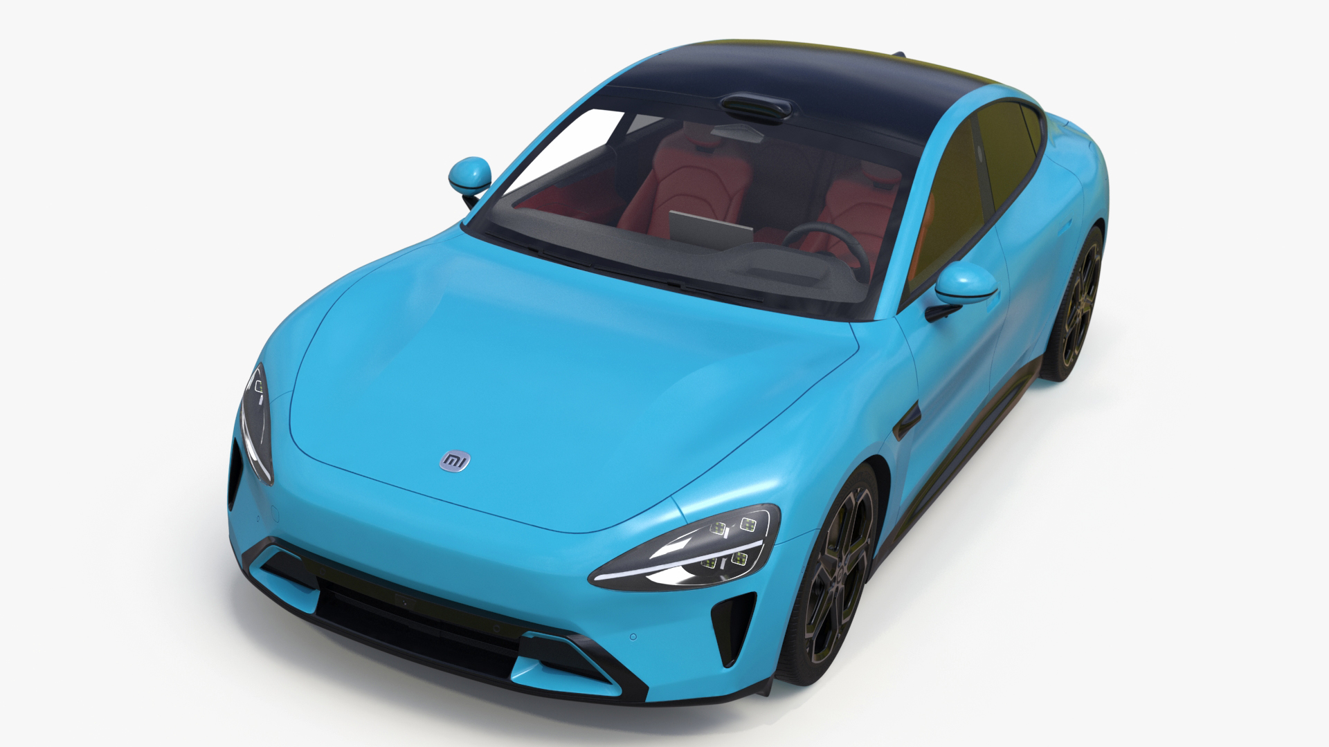 3D model Electric Car Xiaomi SU7 EV Car 2023 Aqua Blue