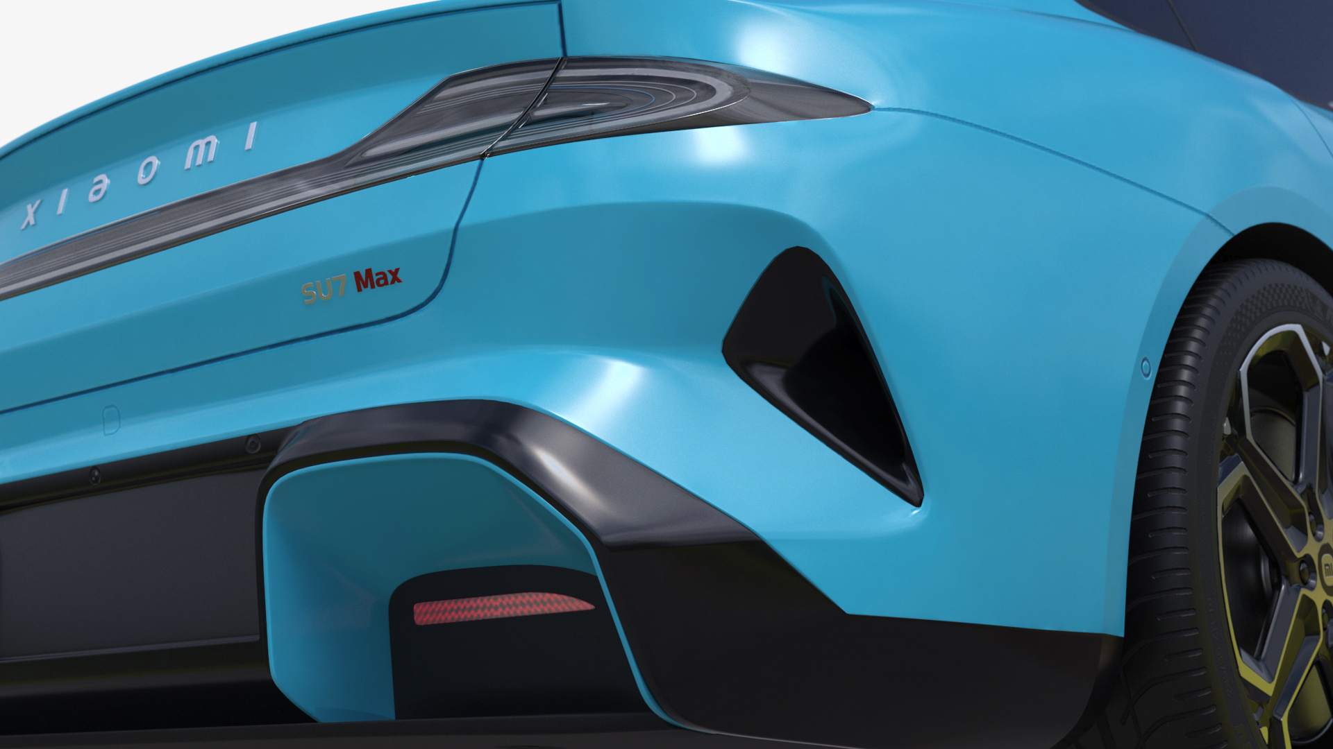 3D model Electric Car Xiaomi SU7 EV Car 2023 Aqua Blue