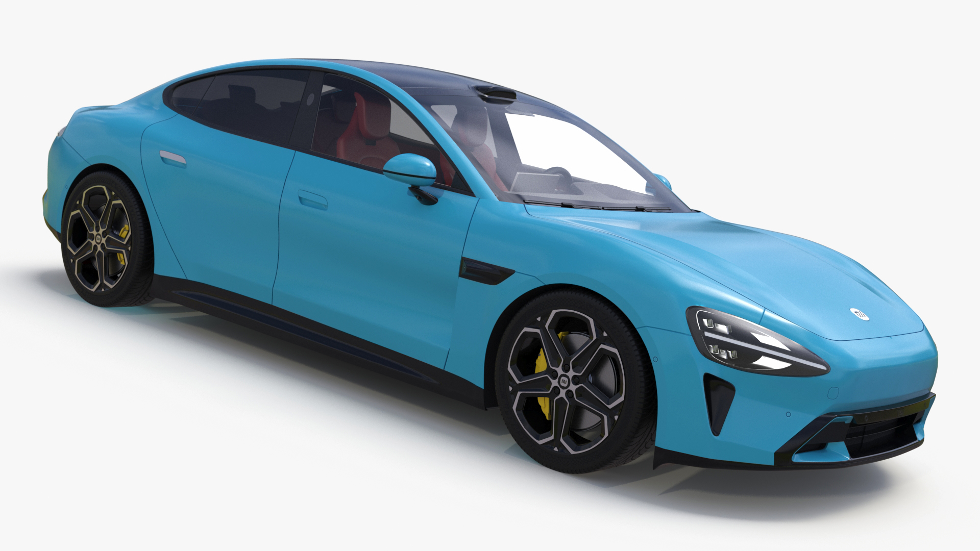 3D model Electric Car Xiaomi SU7 EV Car 2023 Aqua Blue