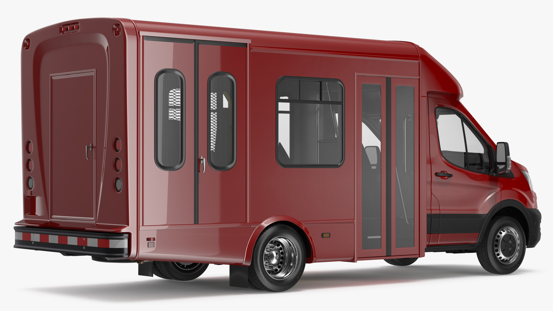Passenger Shuttle Bus Rigged for Cinema 4D 3D