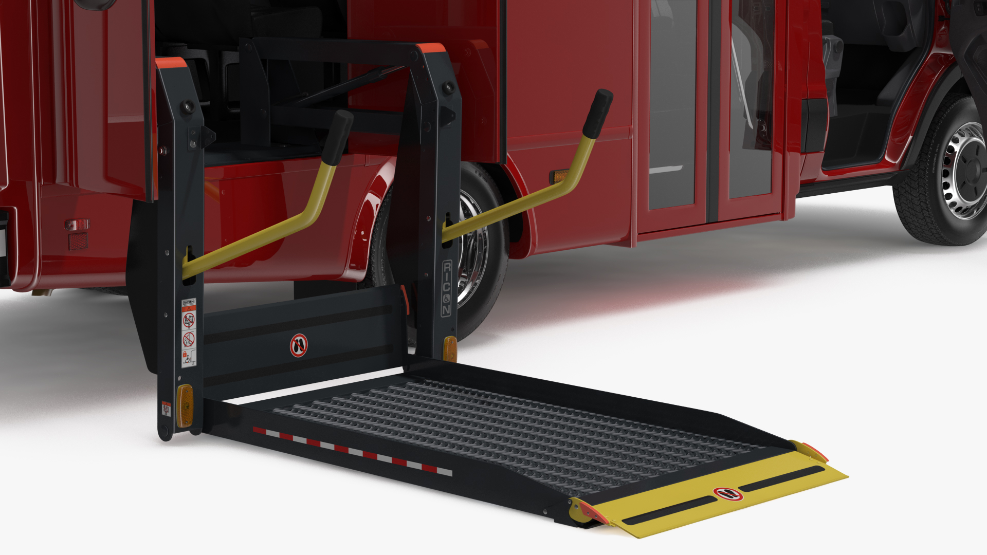 Passenger Shuttle Bus Rigged for Cinema 4D 3D