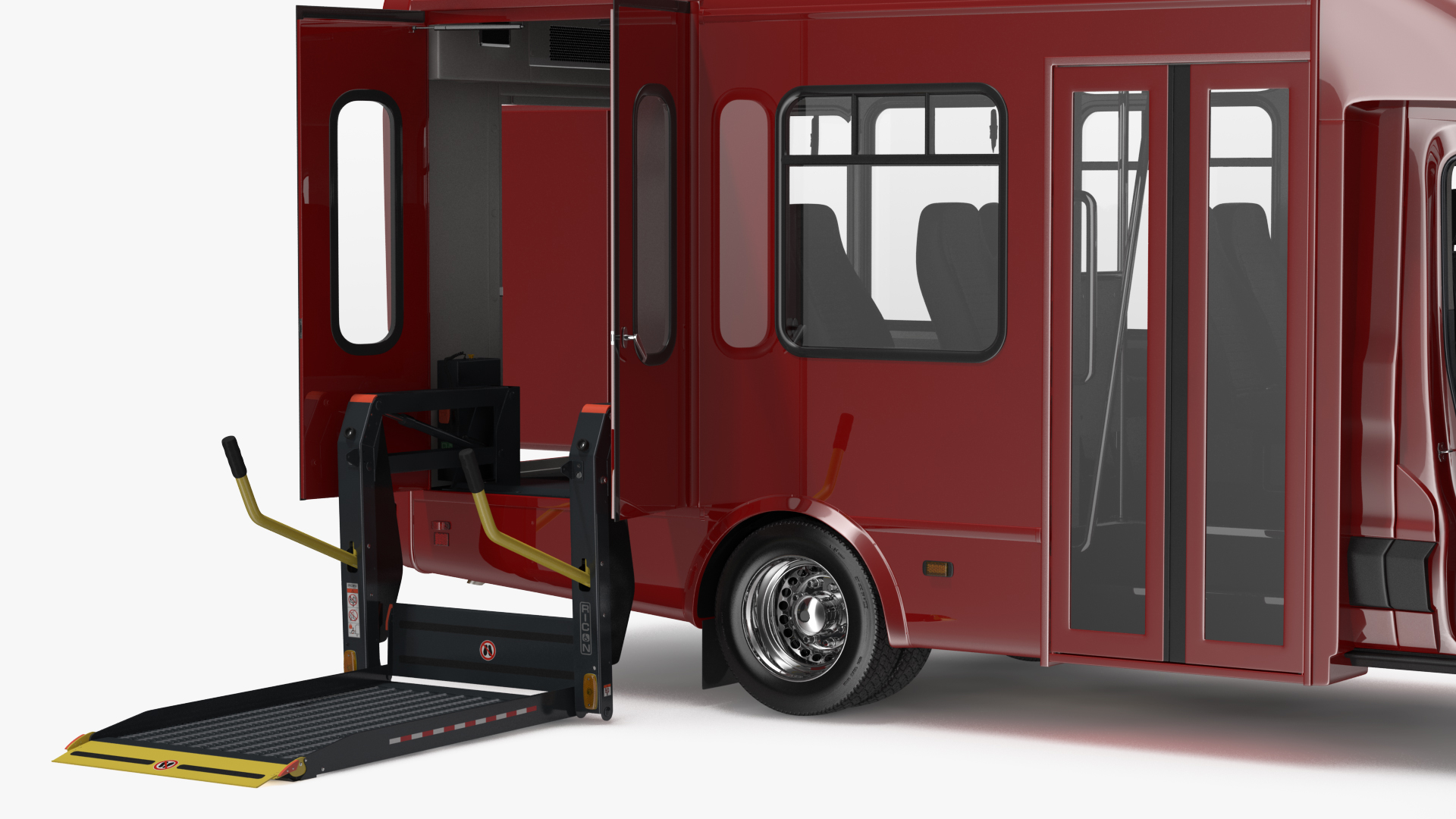 Passenger Shuttle Bus Rigged for Cinema 4D 3D