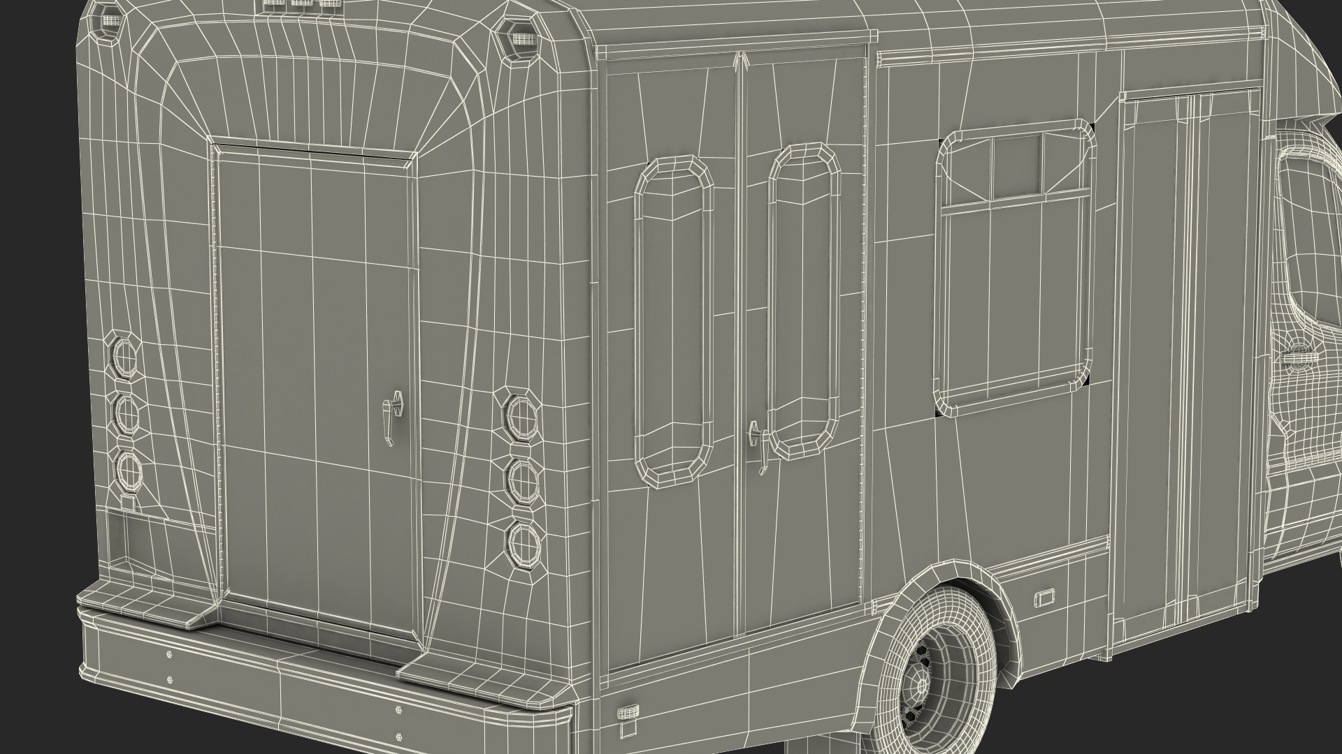 Passenger Shuttle Bus Rigged for Cinema 4D 3D