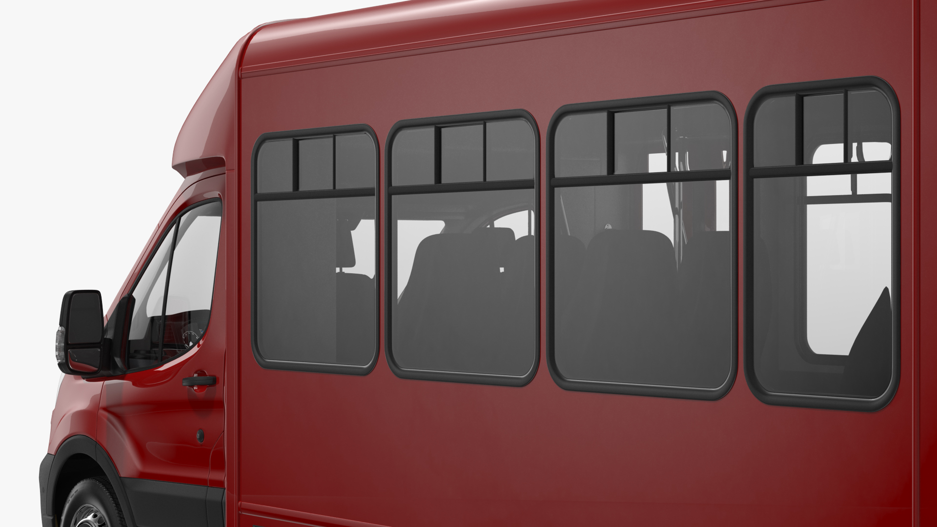 Passenger Shuttle Bus Rigged for Cinema 4D 3D