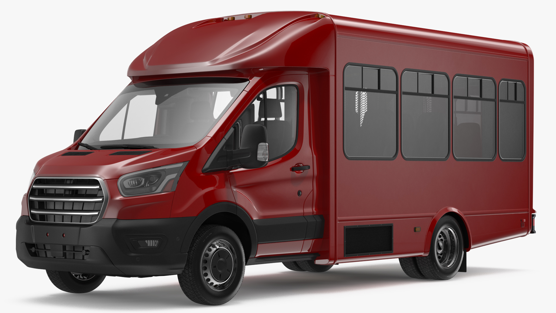 Passenger Shuttle Bus Rigged for Cinema 4D 3D