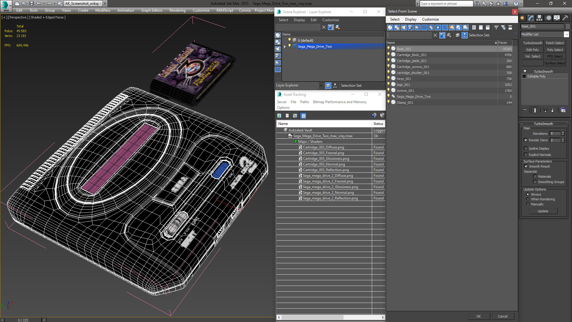 Sega Mega Drive Two 3D model