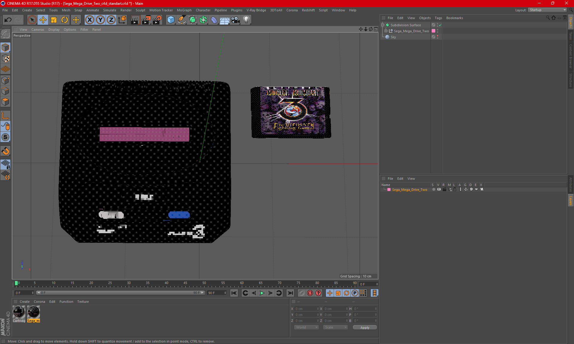 Sega Mega Drive Two 3D model