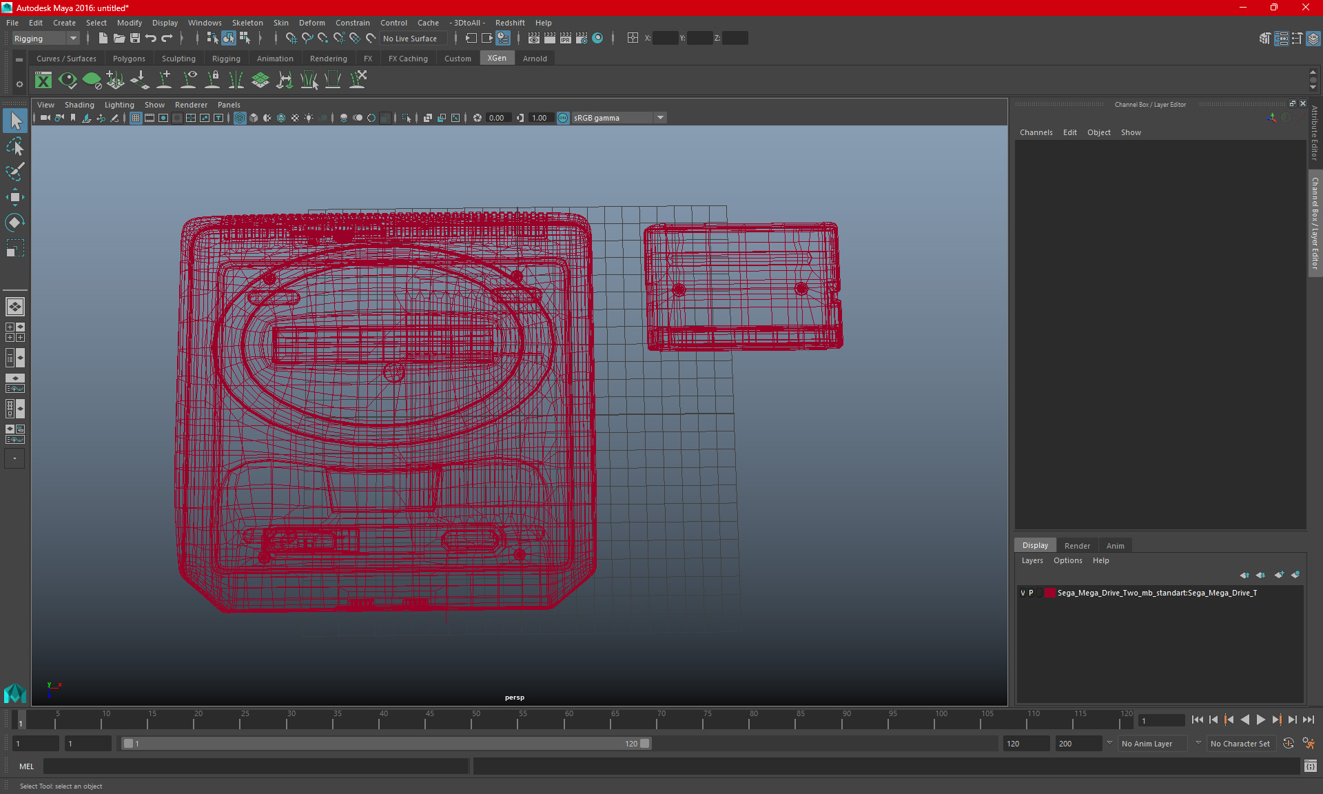 Sega Mega Drive Two 3D model