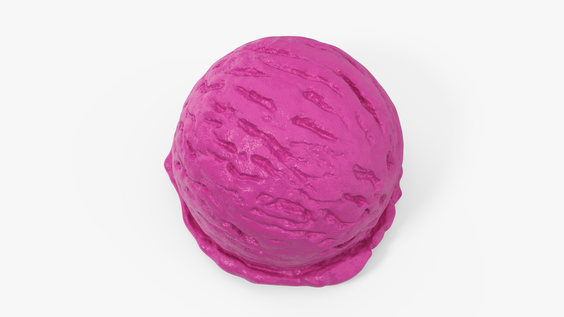 3D model Strawberry Ice Cream Ball
