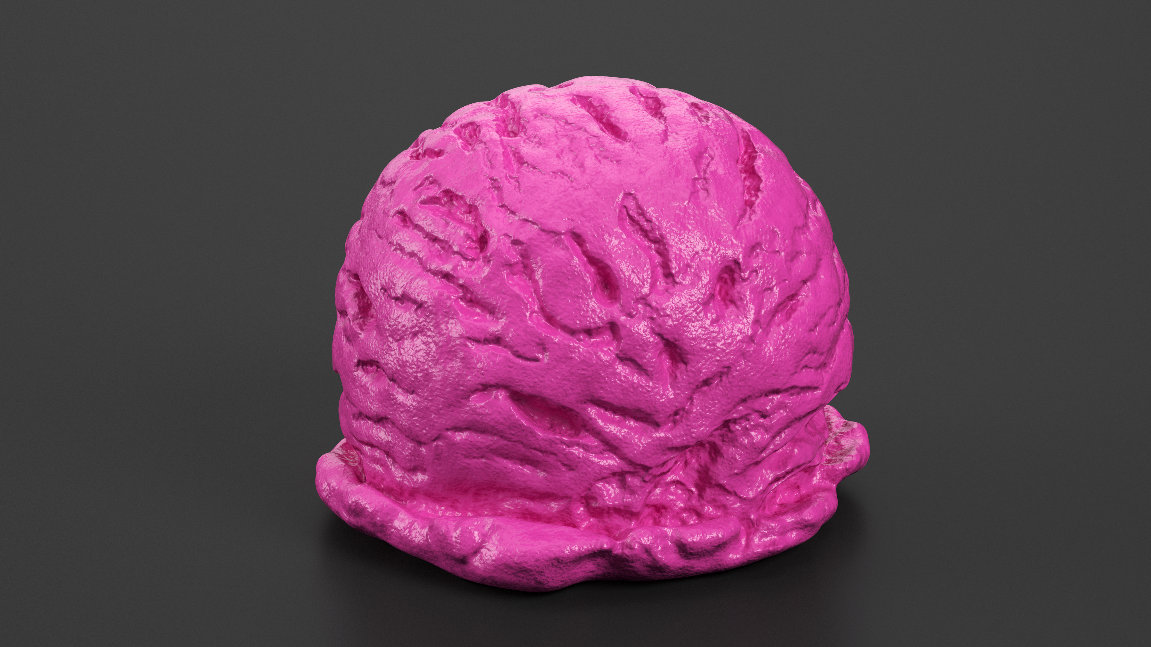 3D model Strawberry Ice Cream Ball