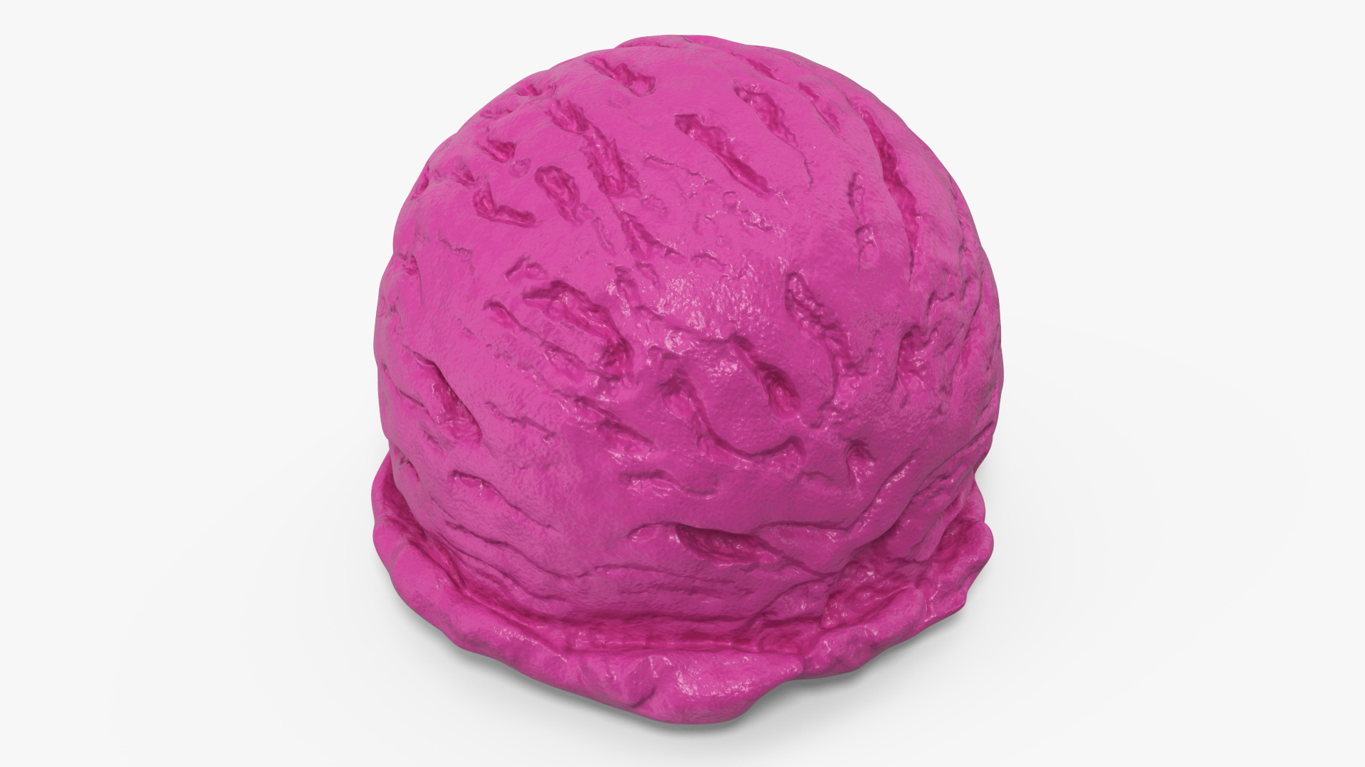 3D model Strawberry Ice Cream Ball
