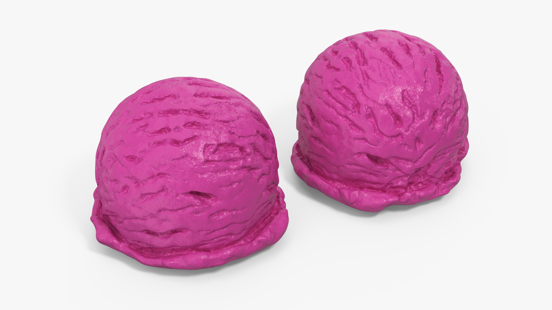 3D model Strawberry Ice Cream Ball