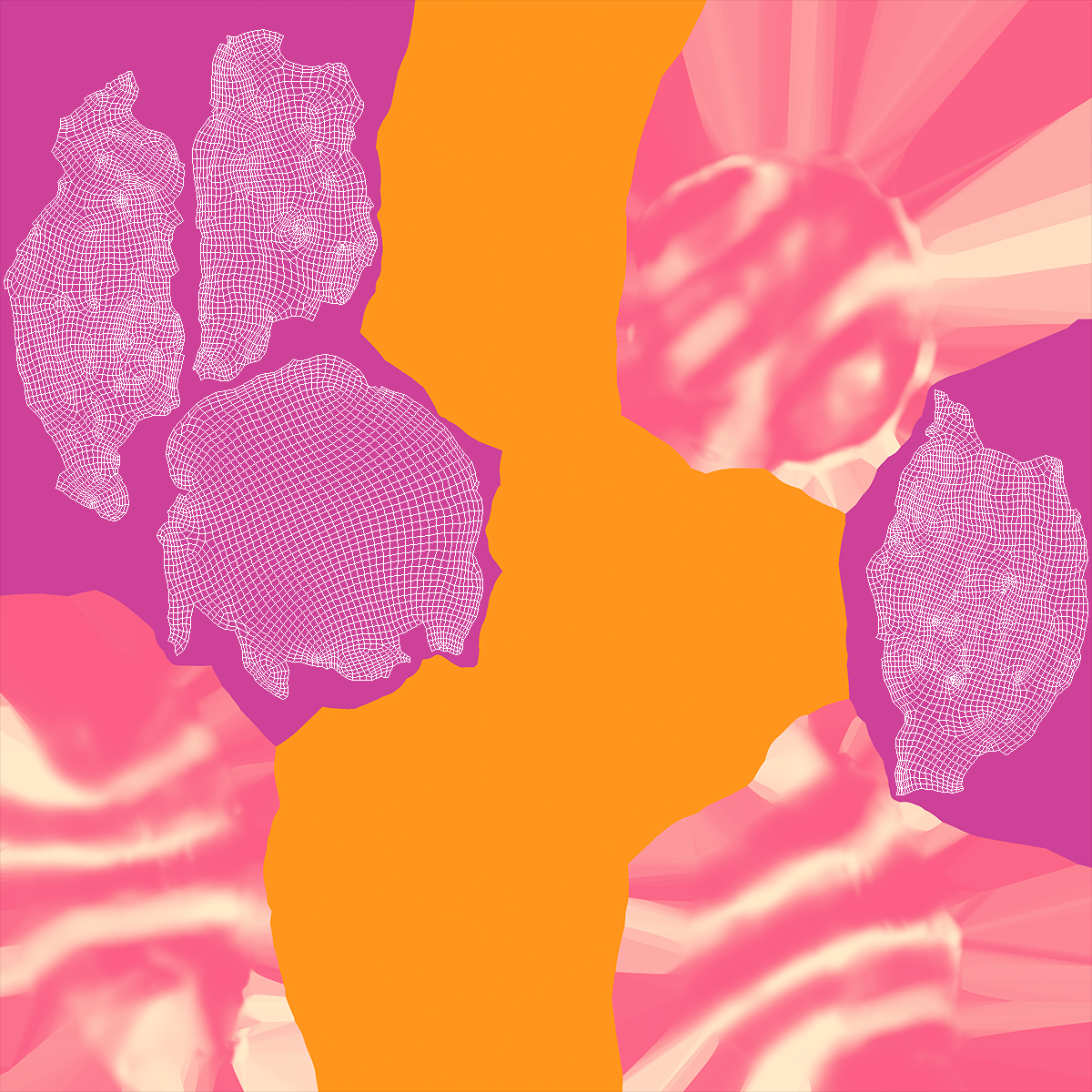 3D model Strawberry Ice Cream Ball