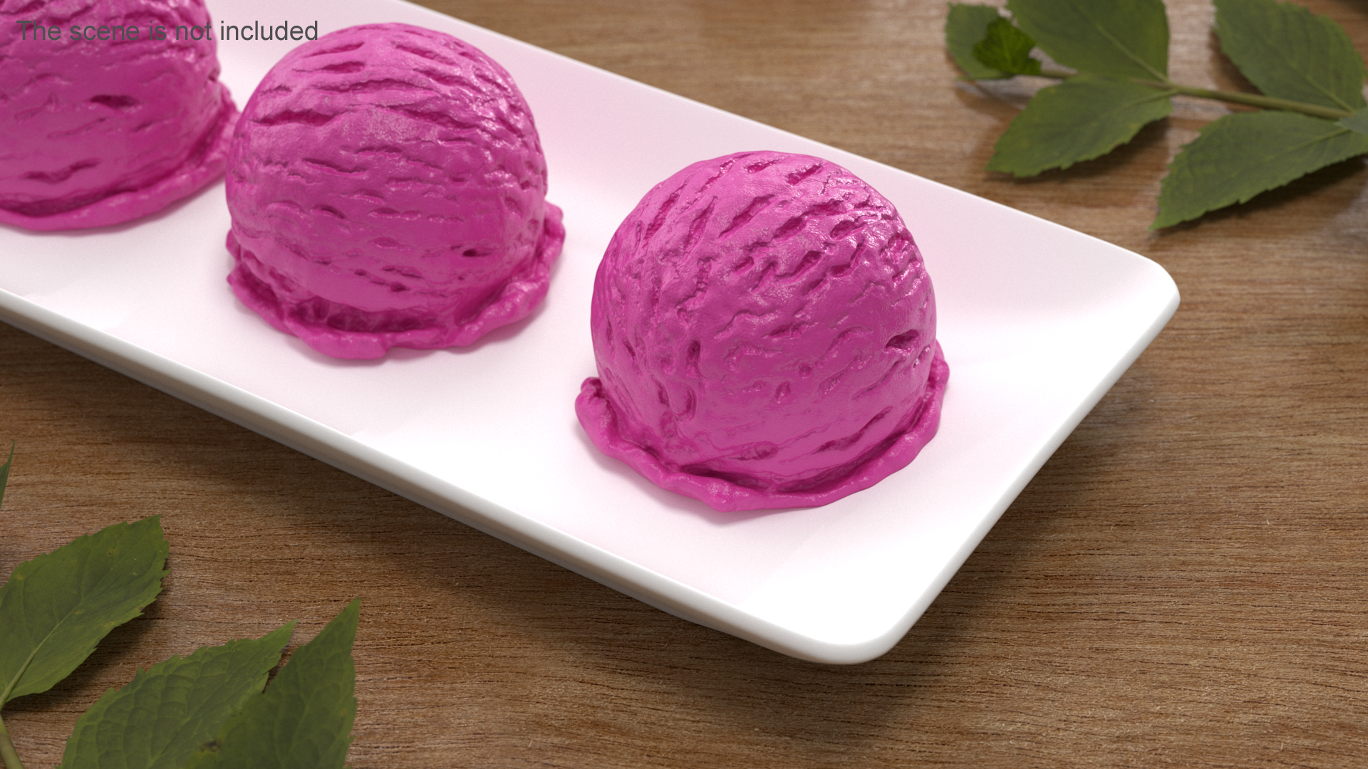 3D model Strawberry Ice Cream Ball