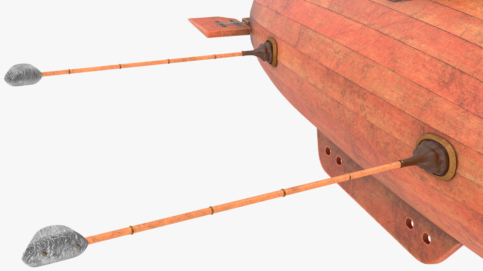 3D Old Wooden Submarine Rigged for Maya