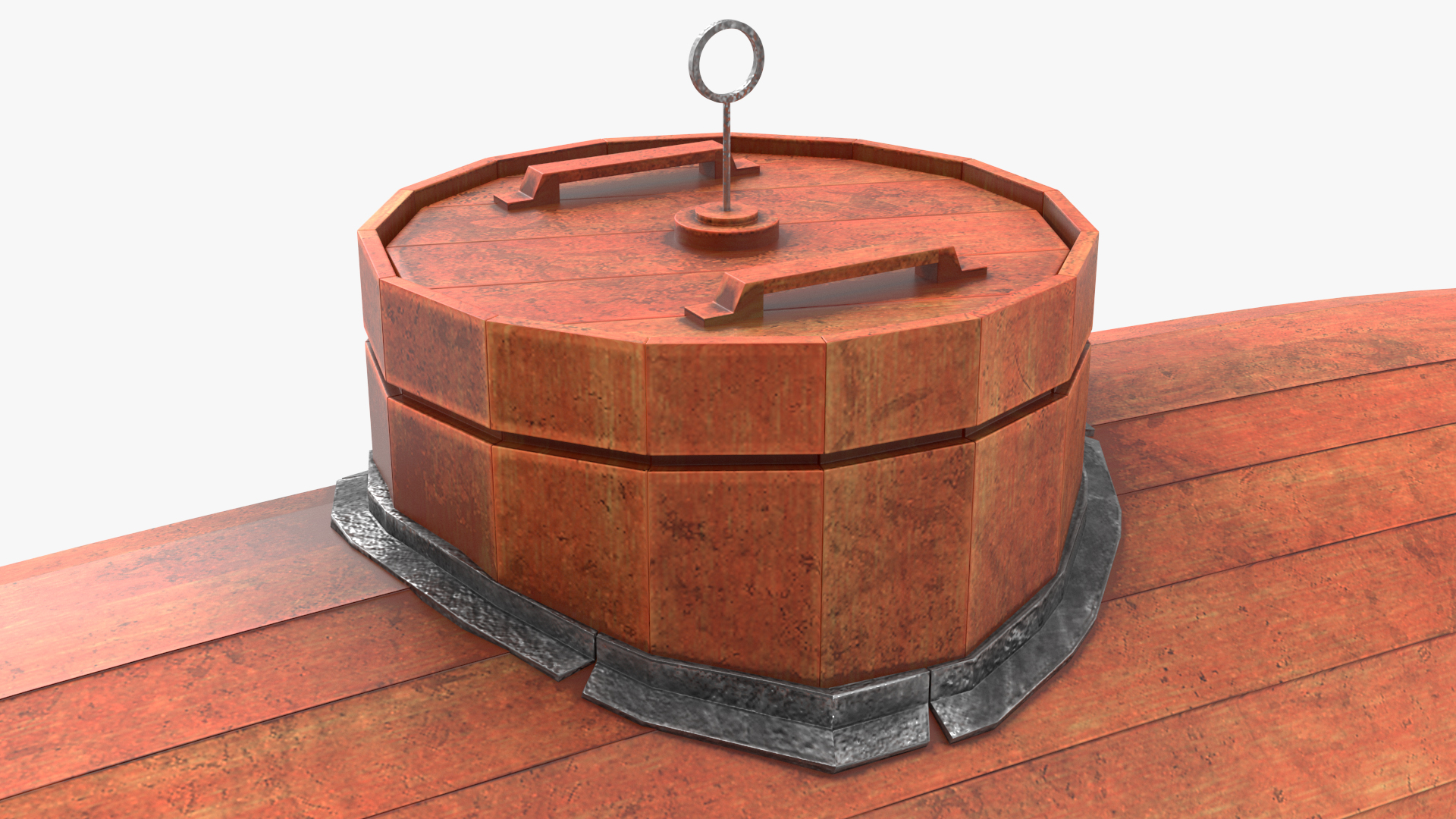 3D Old Wooden Submarine Rigged for Maya