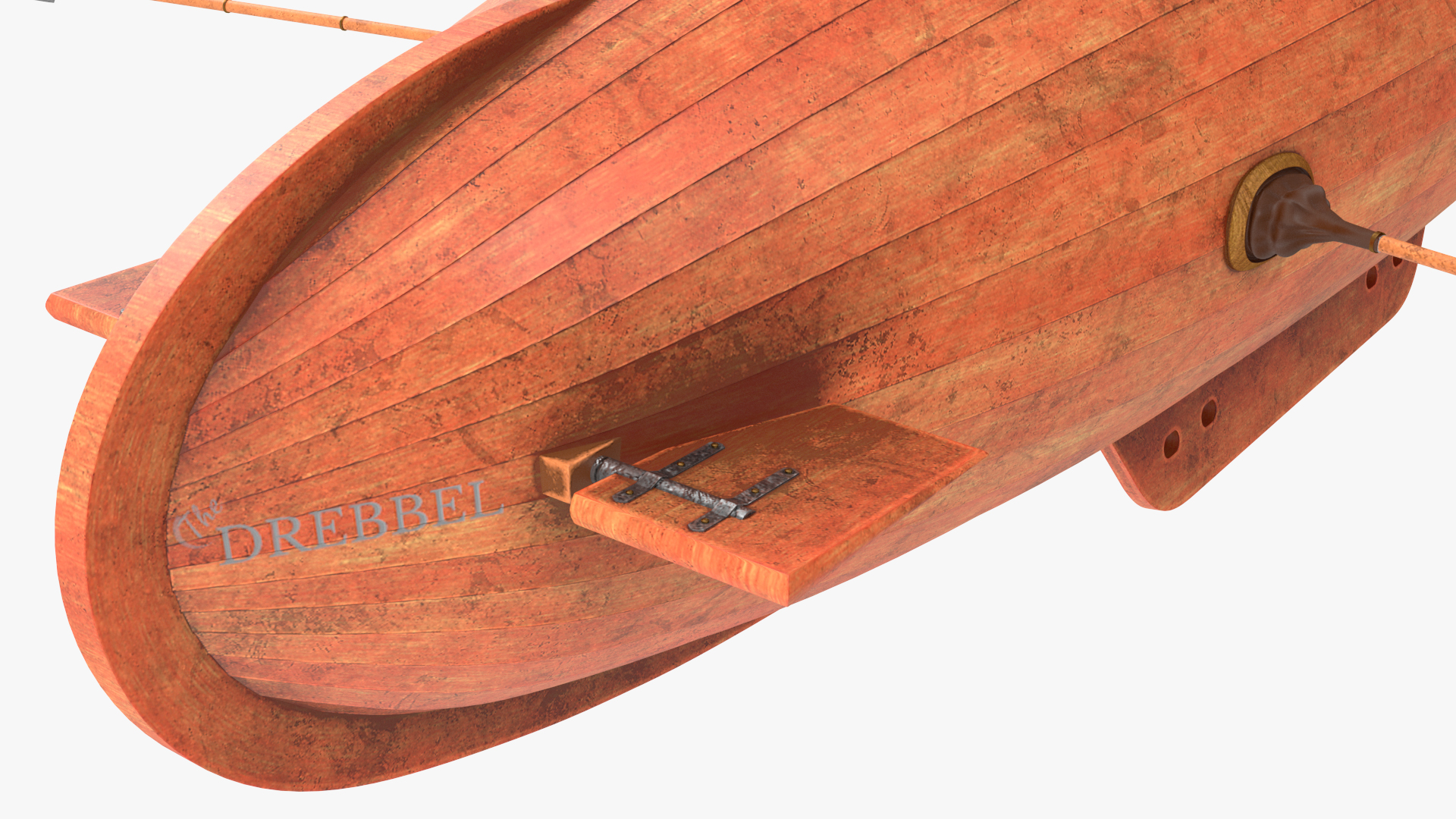 3D Old Wooden Submarine Rigged for Maya