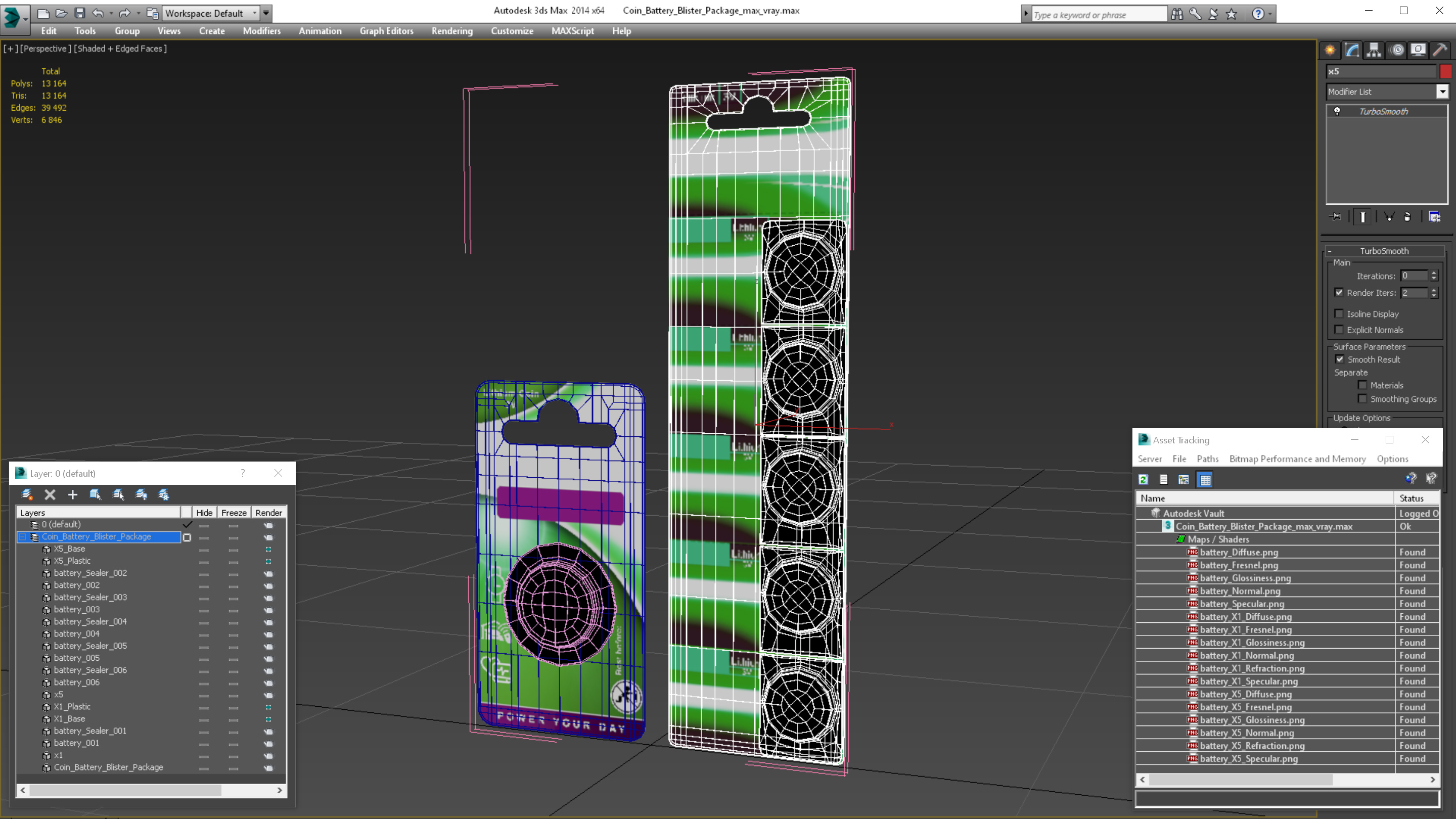 3D Coin Battery Blister Package model