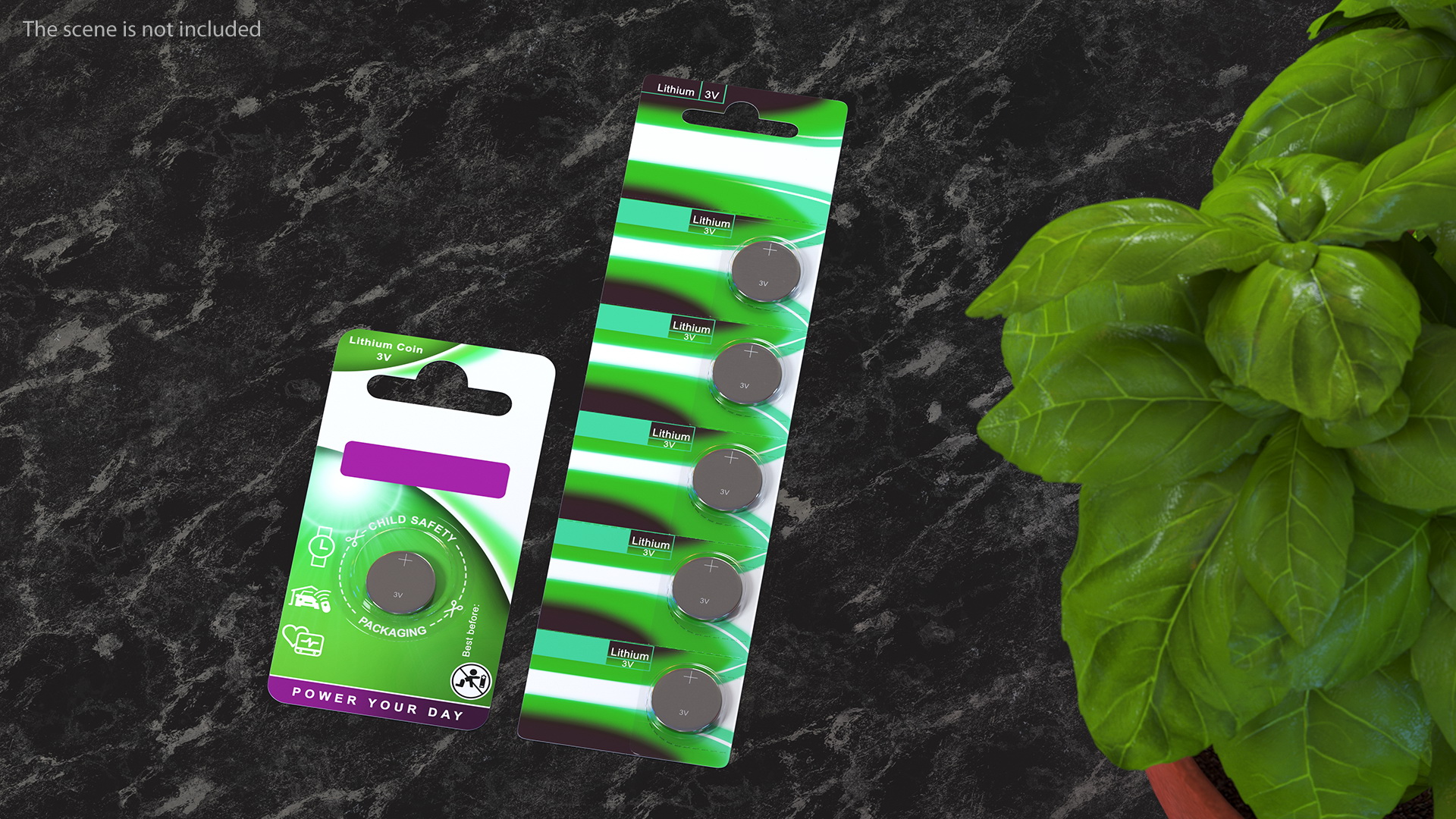 3D Coin Battery Blister Package model