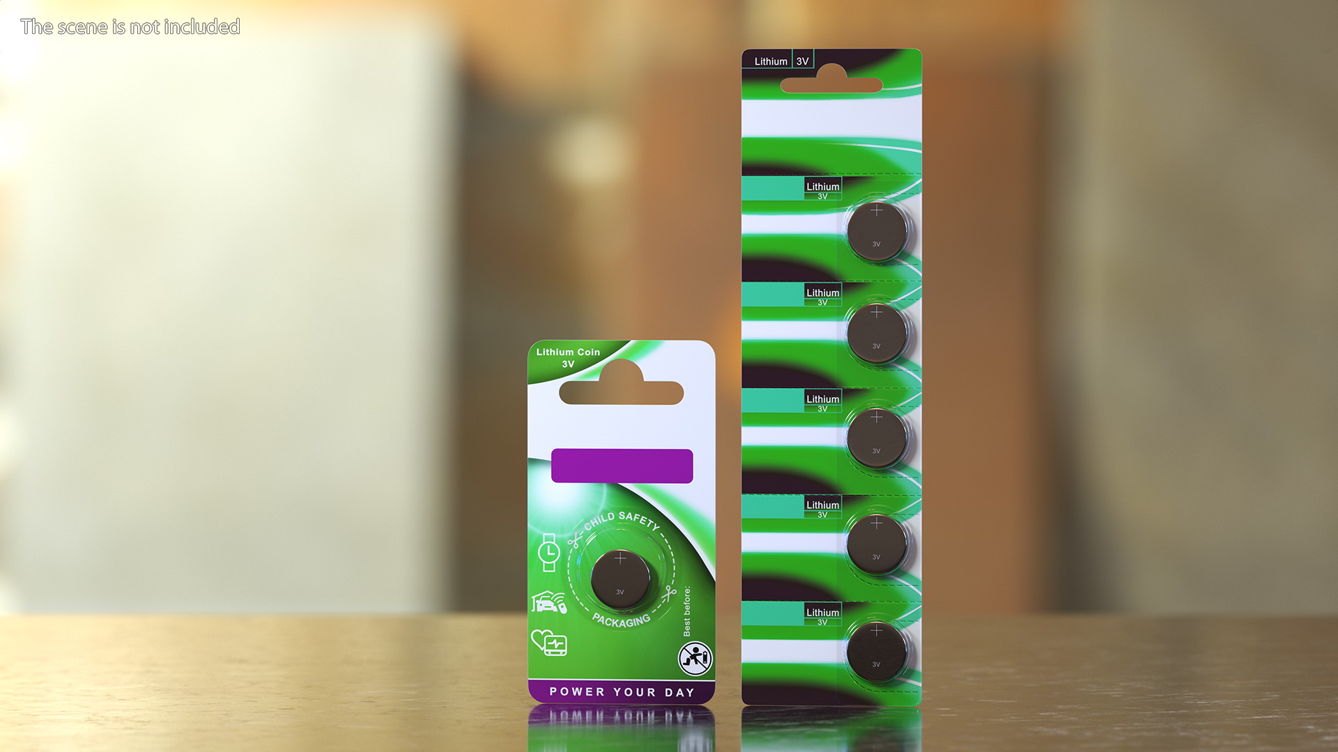 3D Coin Battery Blister Package model
