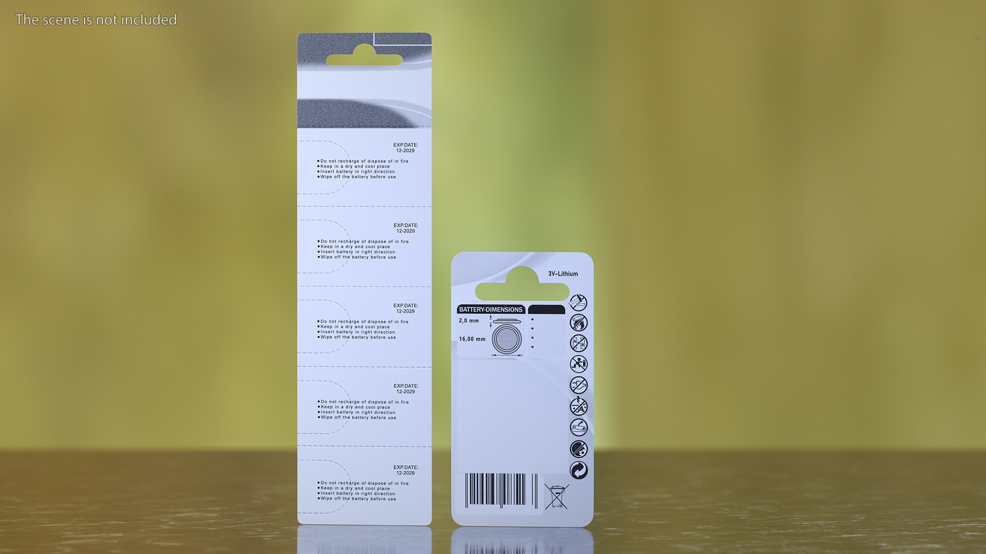 3D Coin Battery Blister Package model