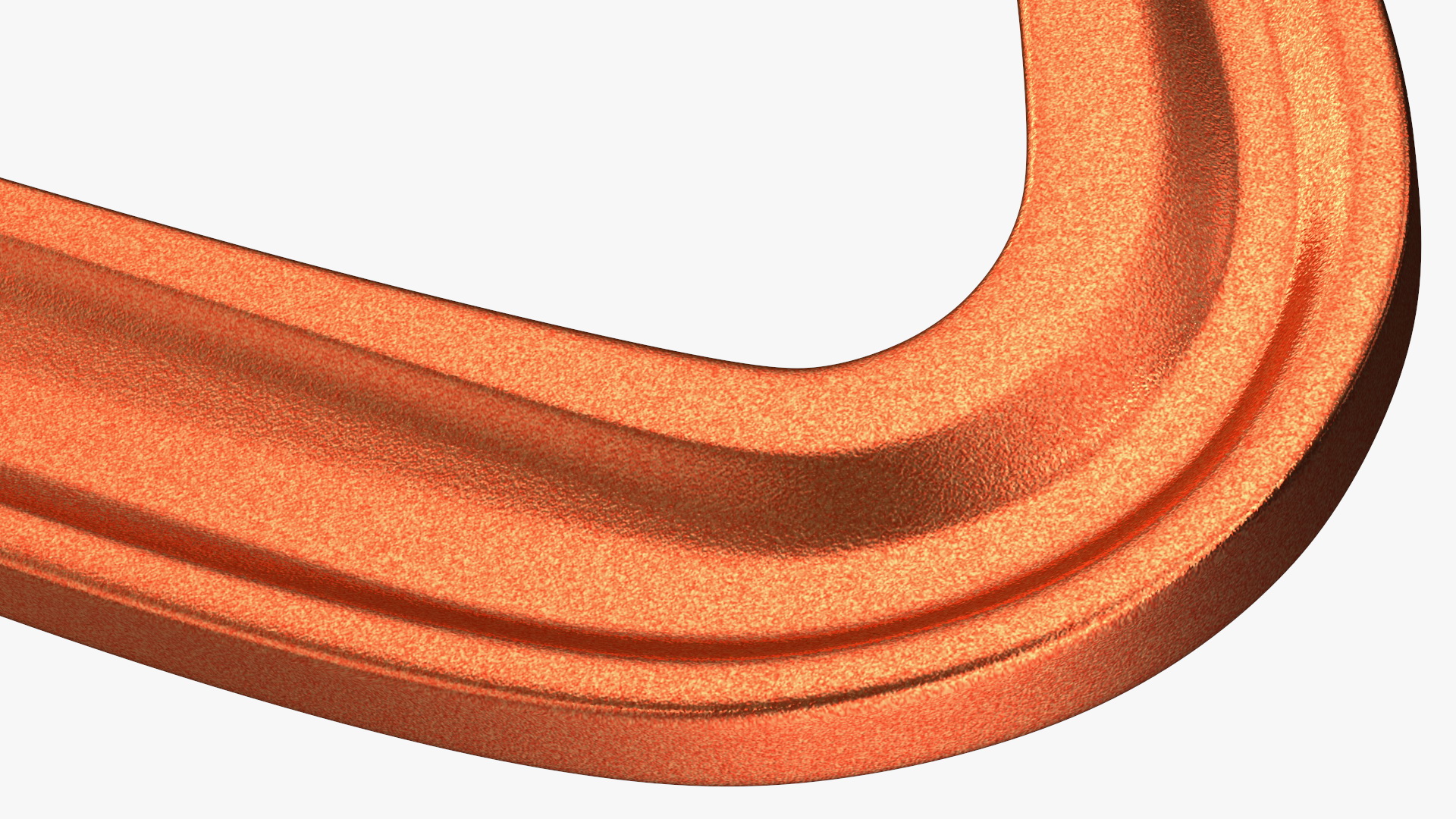 3D Carabiner Closed Orange model