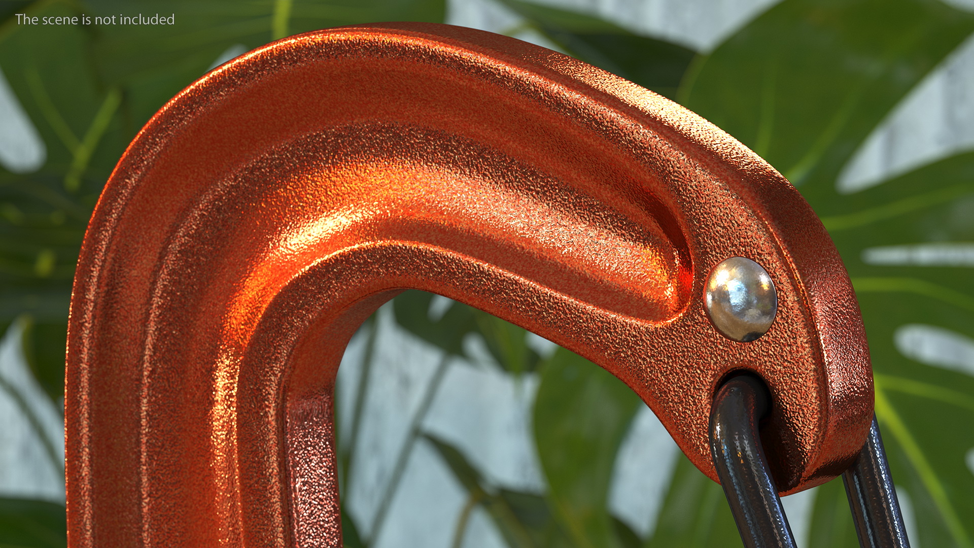 3D Carabiner Closed Orange model