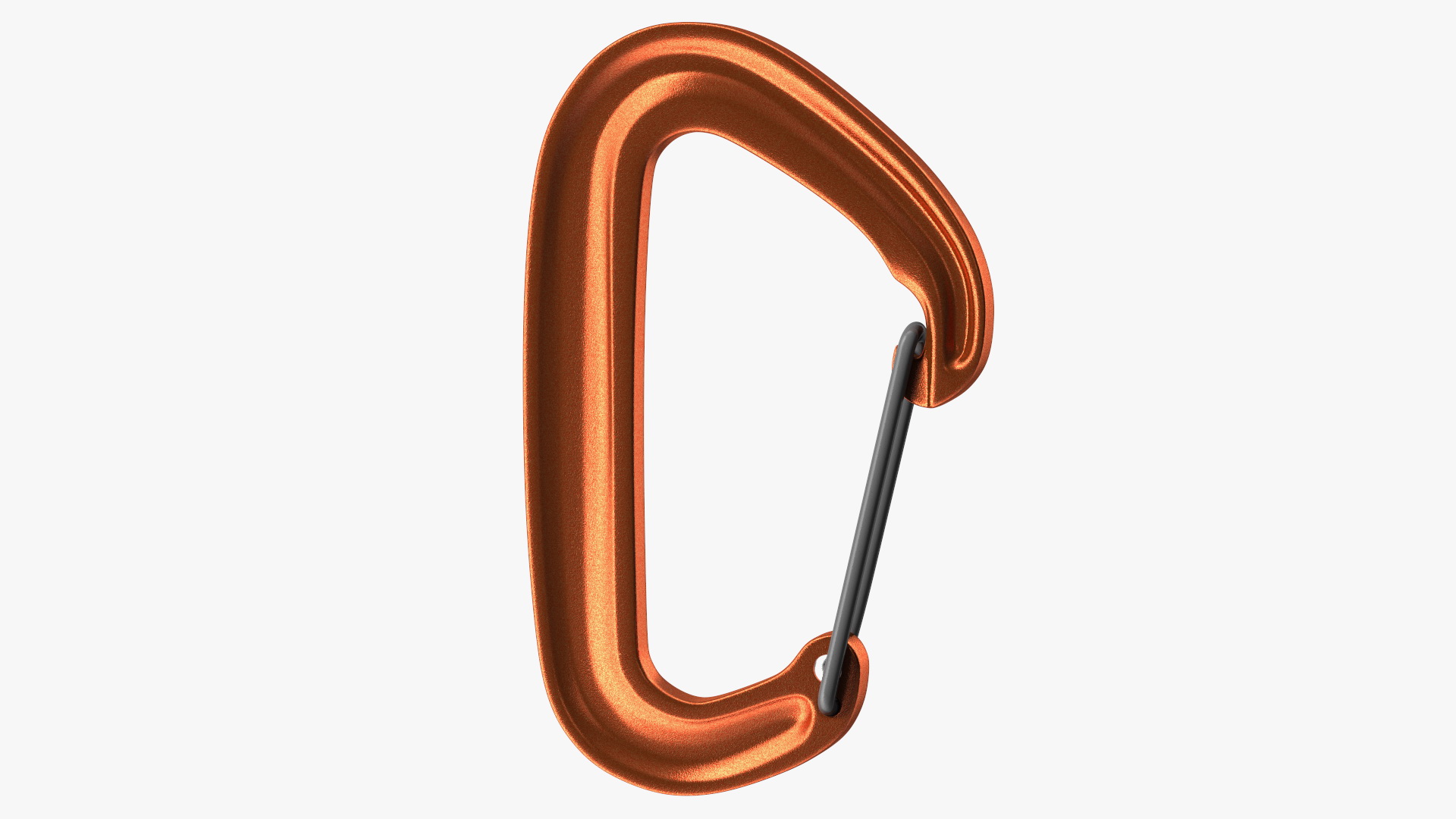 3D Carabiner Closed Orange model