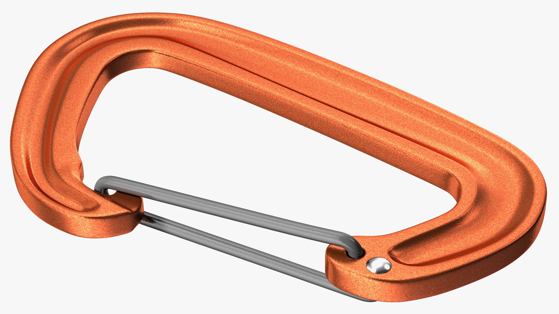 3D Carabiner Closed Orange model