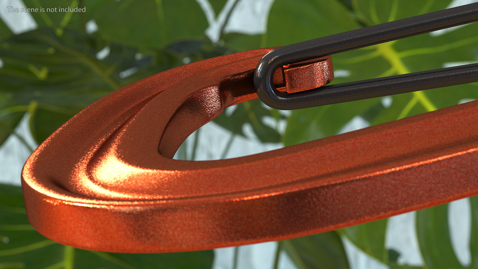 3D Carabiner Closed Orange model