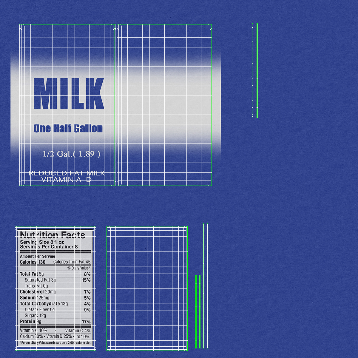 3D Milk Half Gallon Plastic Bottle