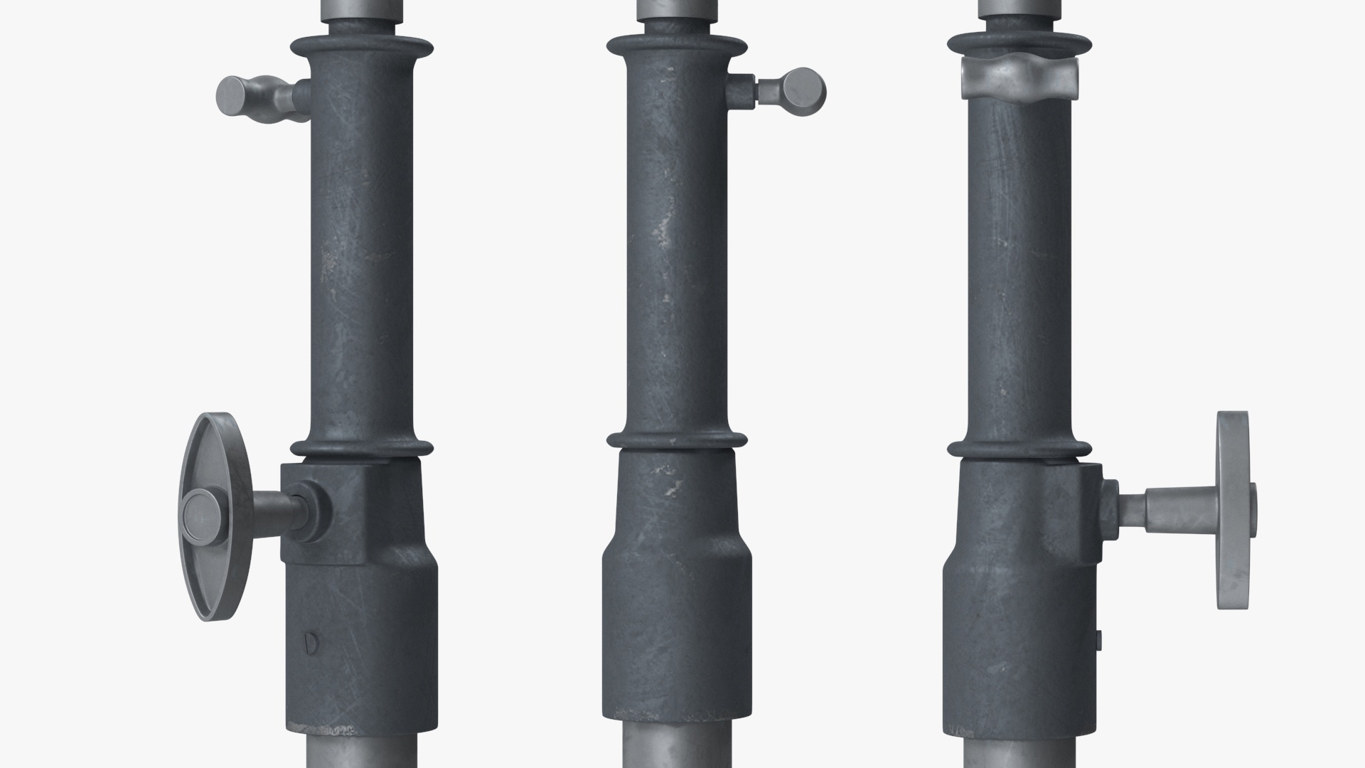 3D model Vintage Studio Spotlight on Stand Light is On