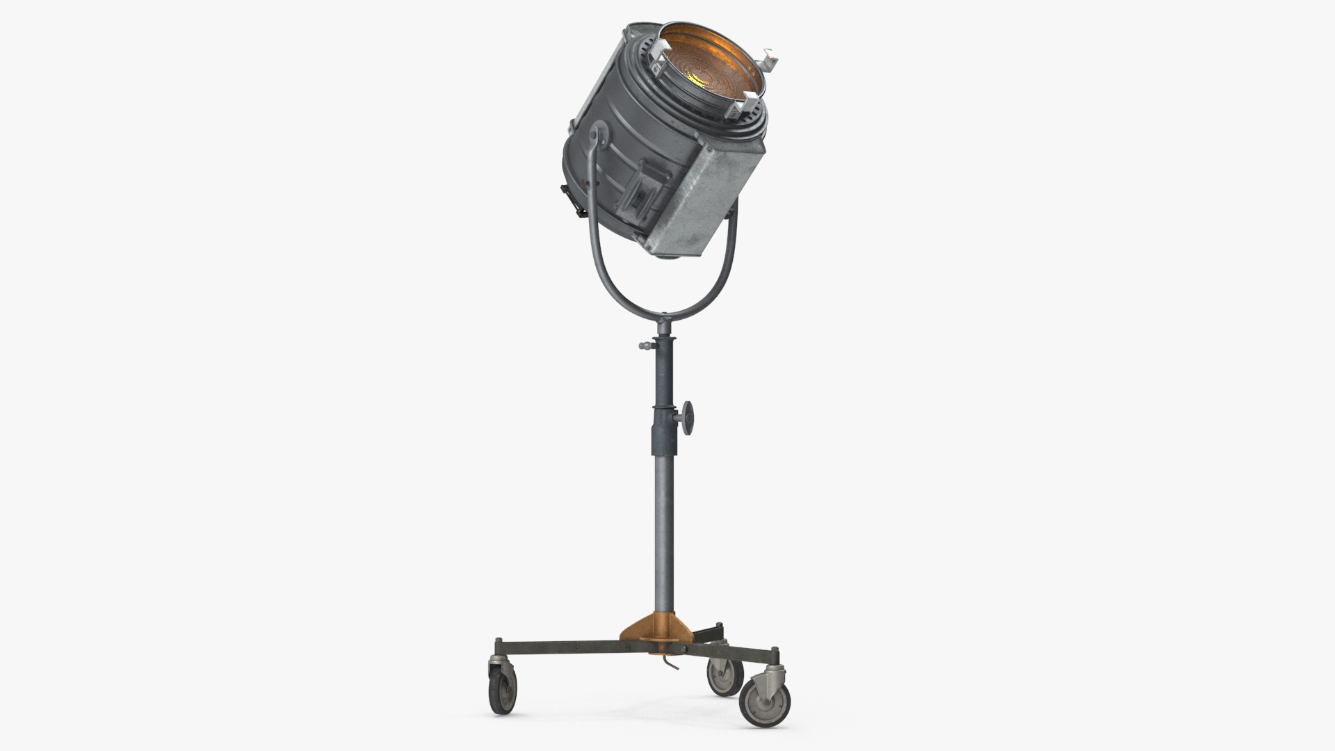3D model Vintage Studio Spotlight on Stand Light is On