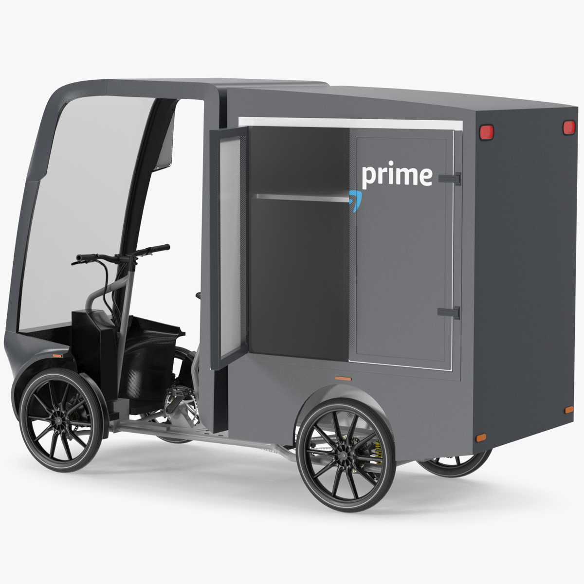 3D EAV Cargo Delivery Bike Amazon Rigged for Maya