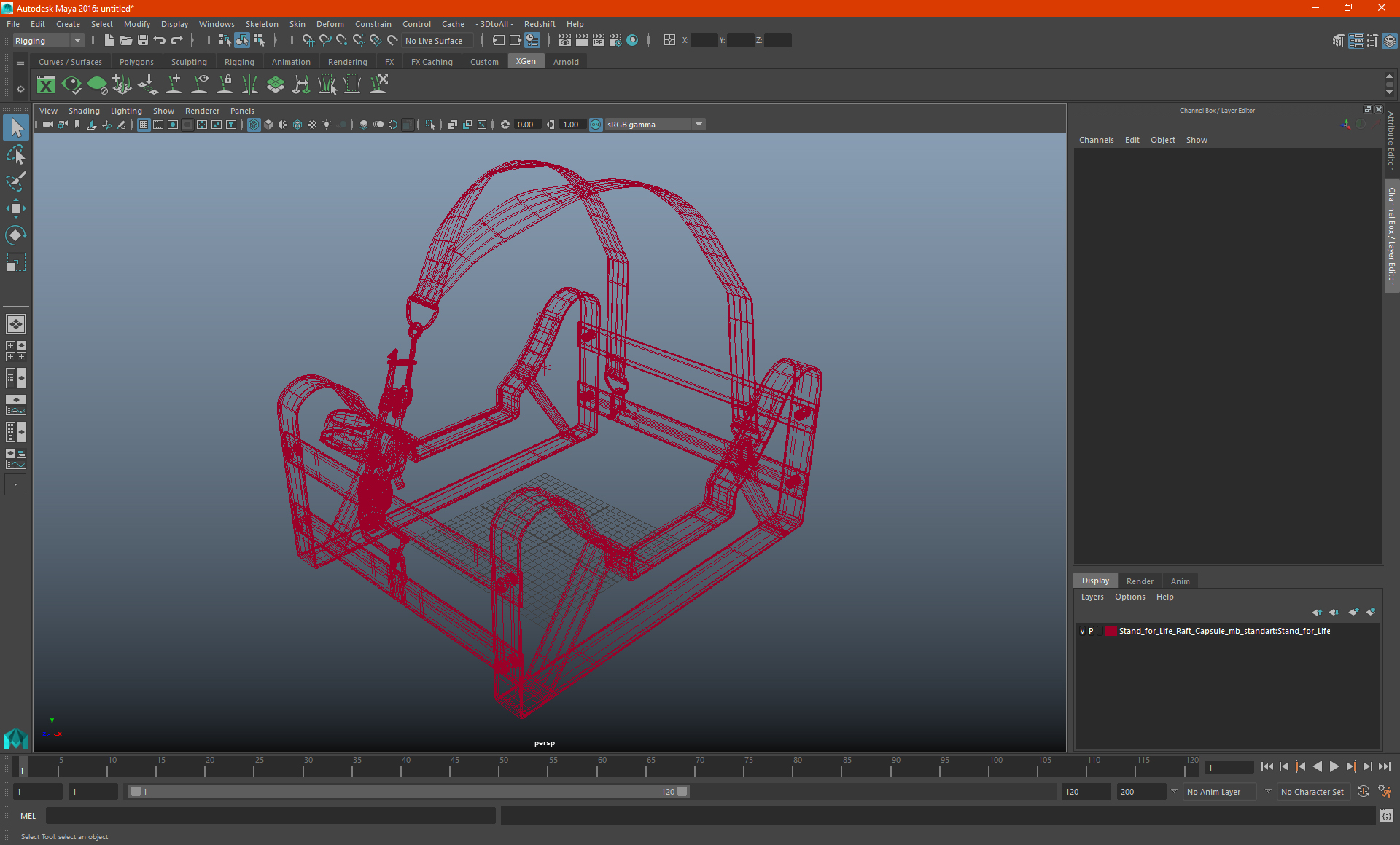 Stand for Life Raft Capsule 3D