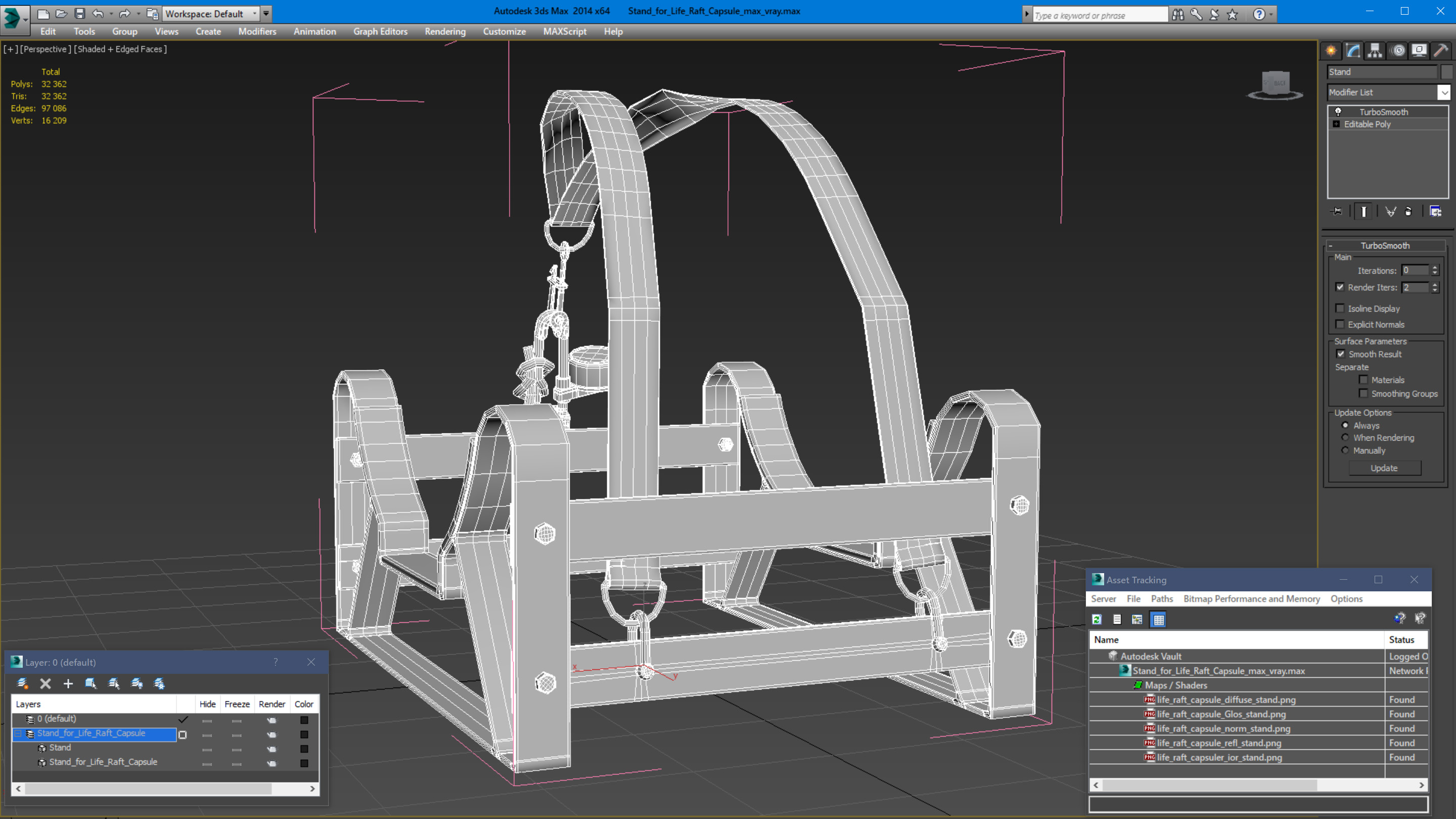 Stand for Life Raft Capsule 3D