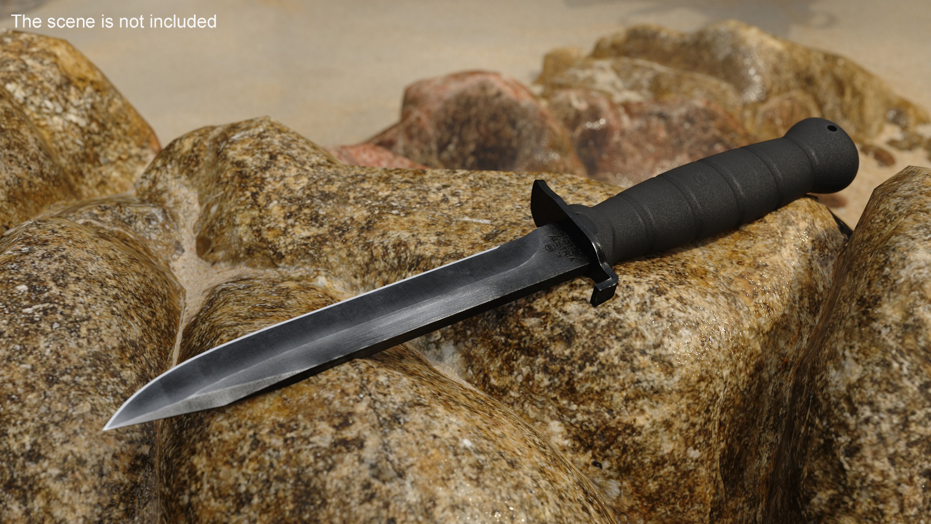 3D Tactical Combat Knife Glock FM 78 model