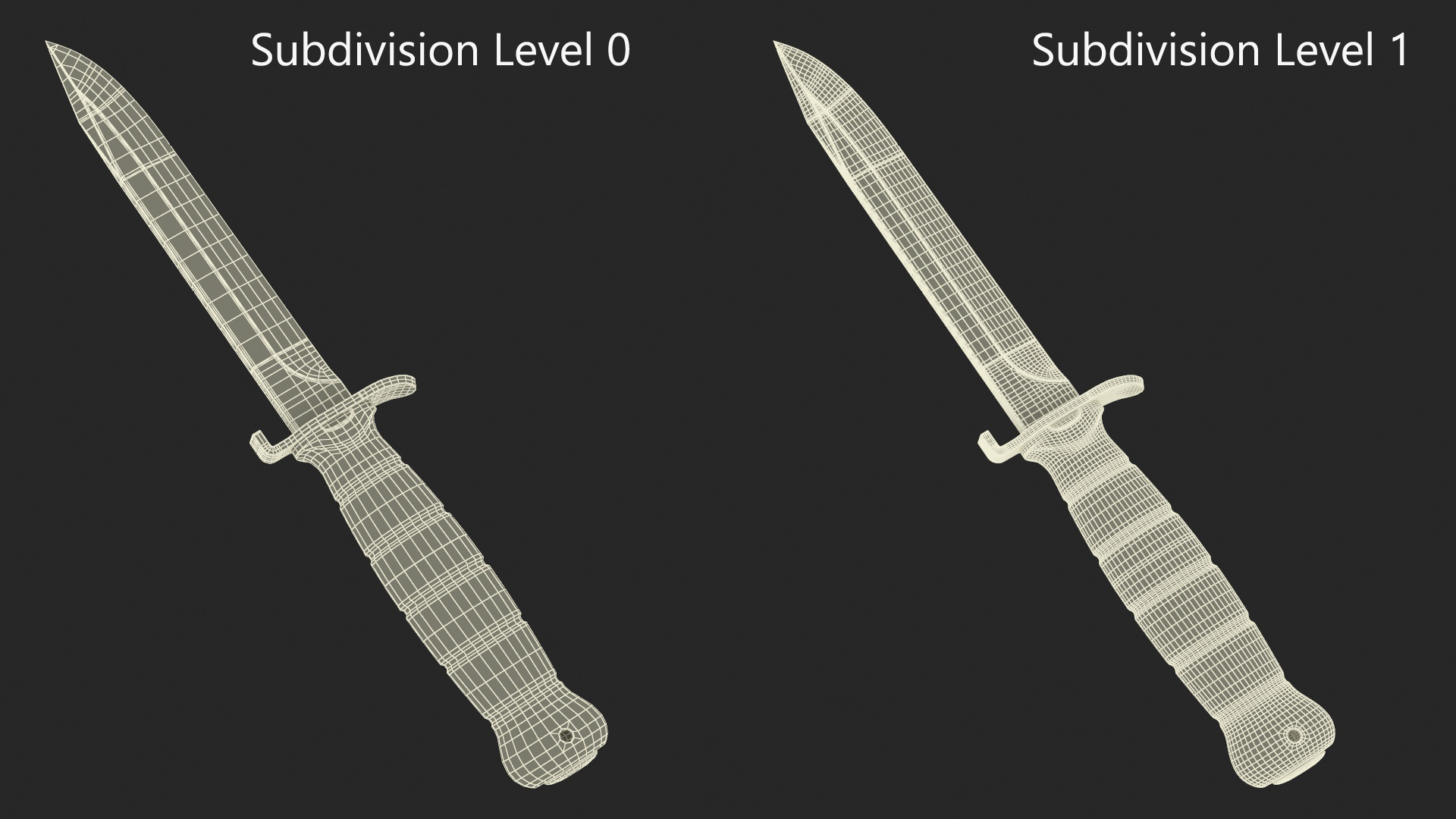 3D Tactical Combat Knife Glock FM 78 model