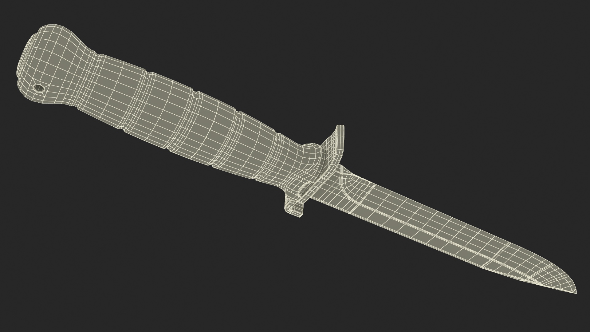 3D Tactical Combat Knife Glock FM 78 model