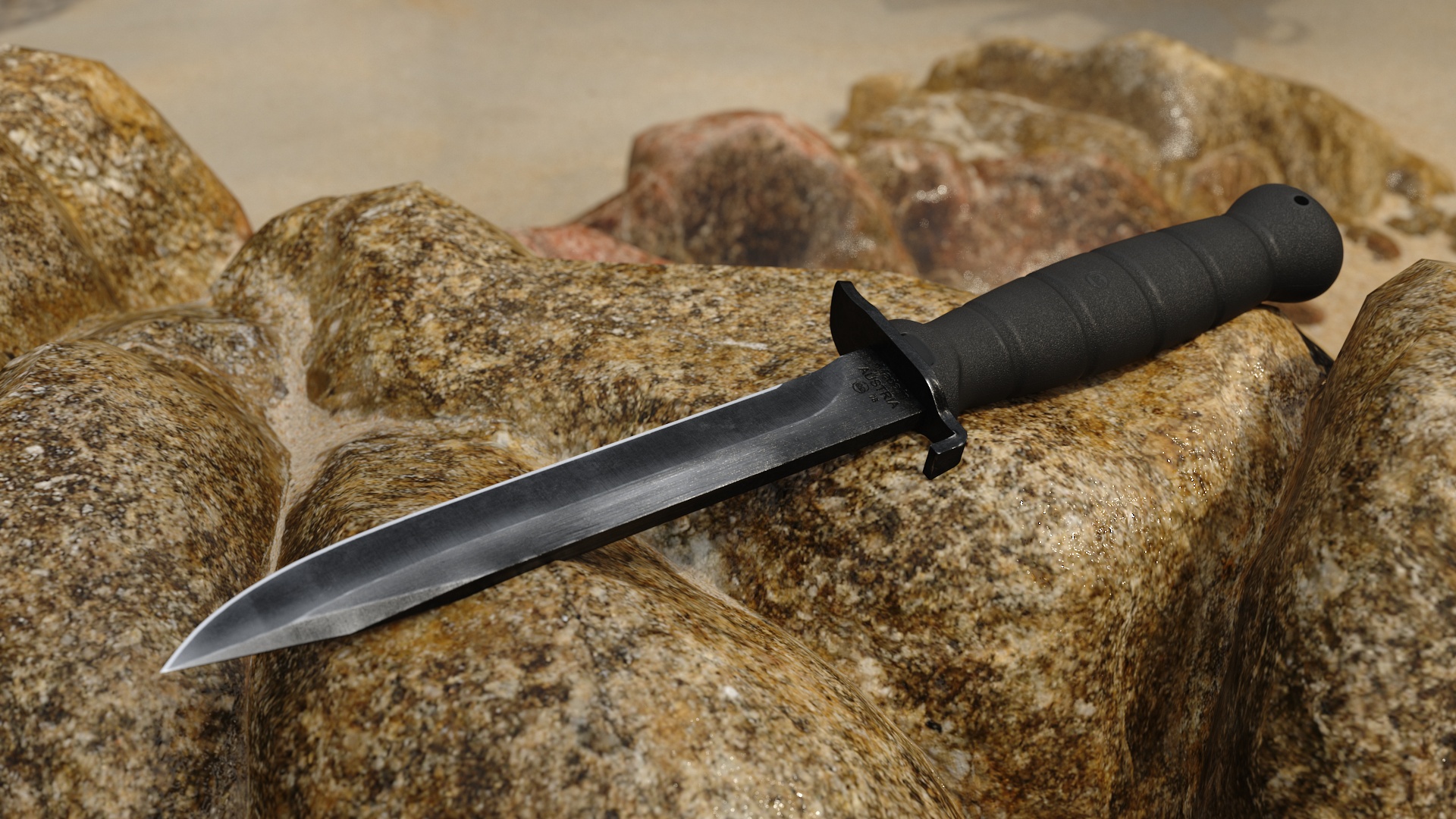 3D Tactical Combat Knife Glock FM 78 model