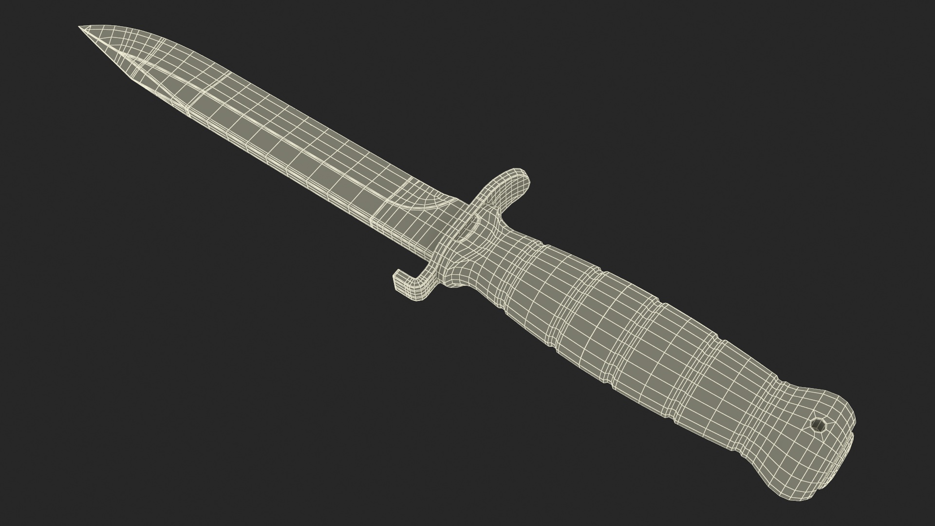 3D Tactical Combat Knife Glock FM 78 model