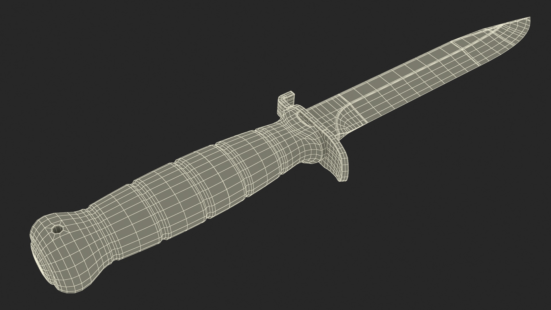 3D Tactical Combat Knife Glock FM 78 model
