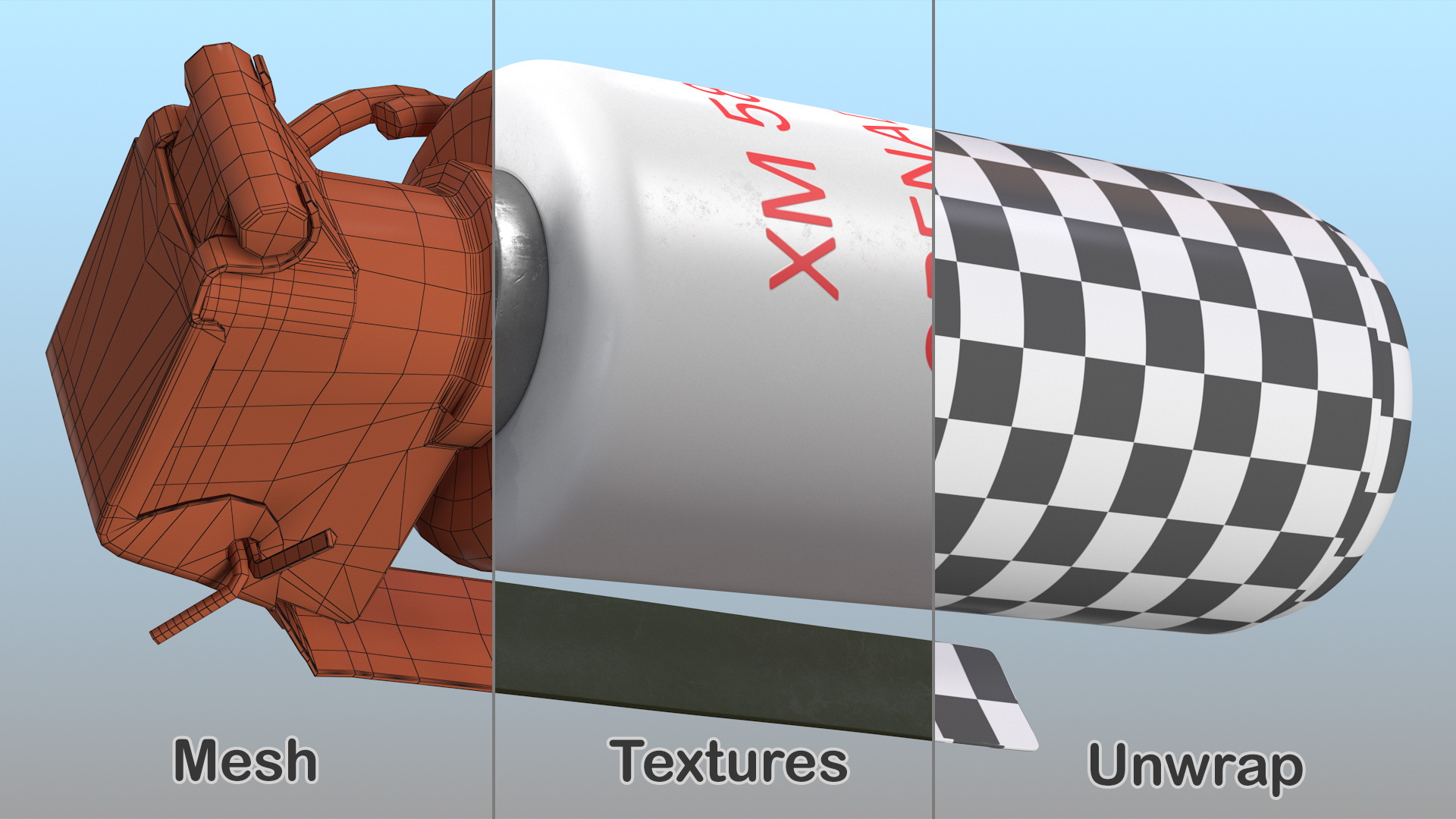 3D XM58 Riot Control CS Grenade model