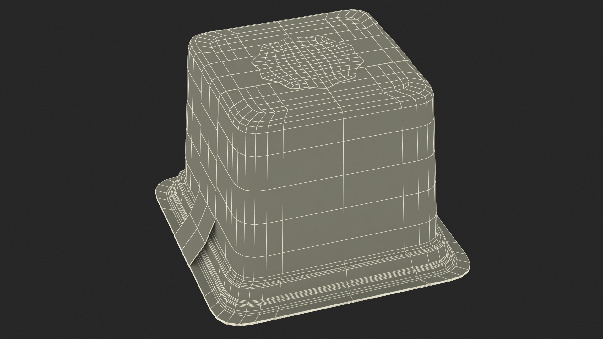 3D Cake Slice Box Square Gold